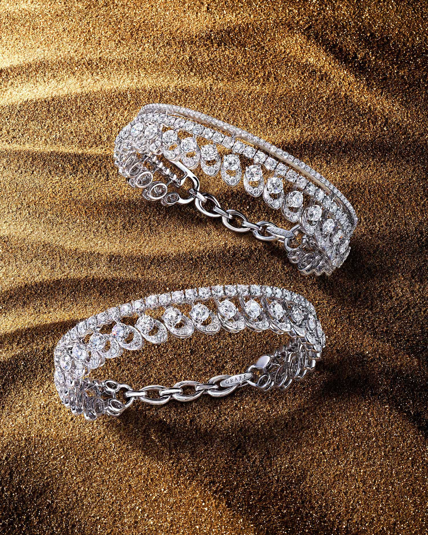 Graff Gateway diamond earrings and bracelets