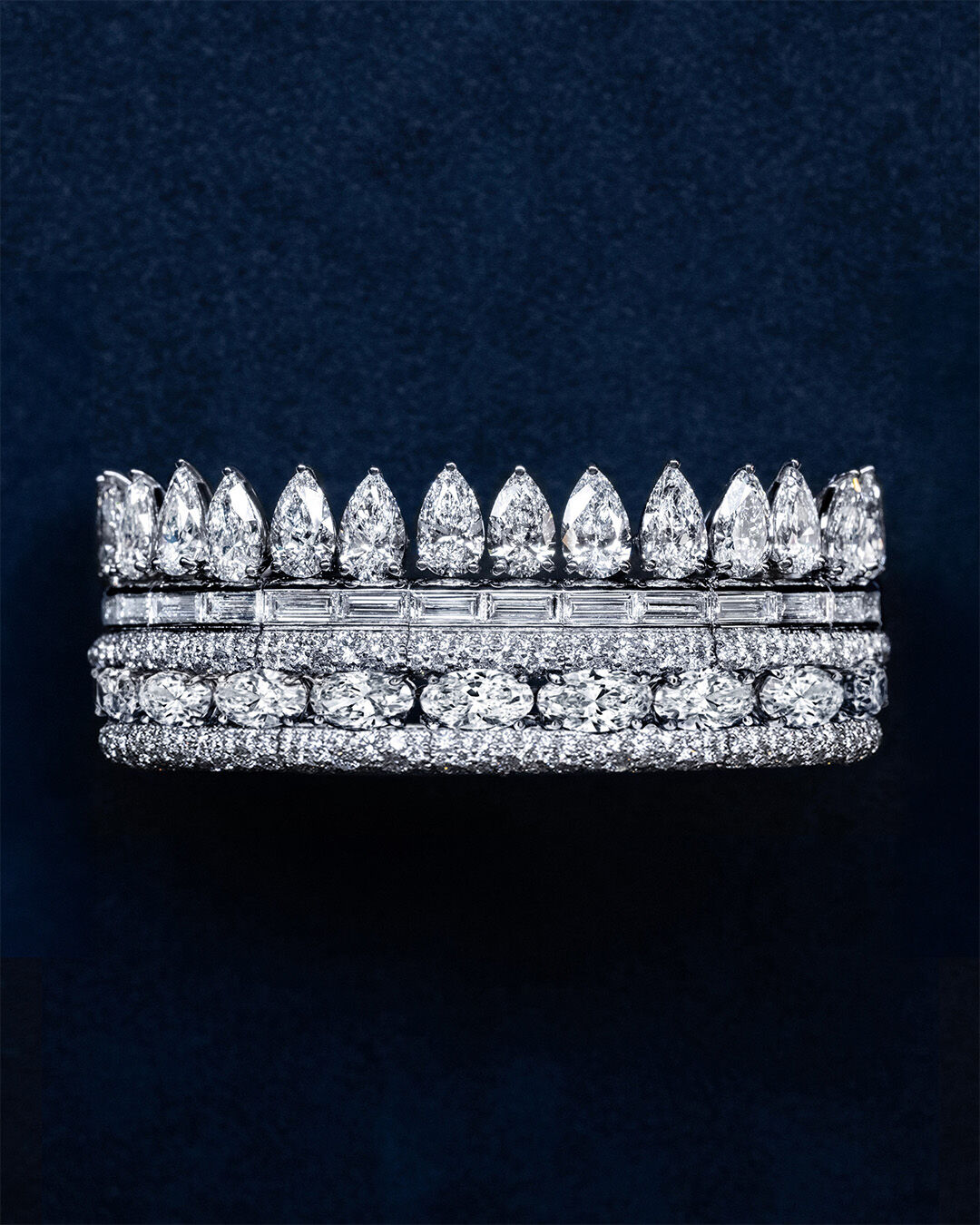 Image shows making of Graff White Diamond High Jewellery bangle