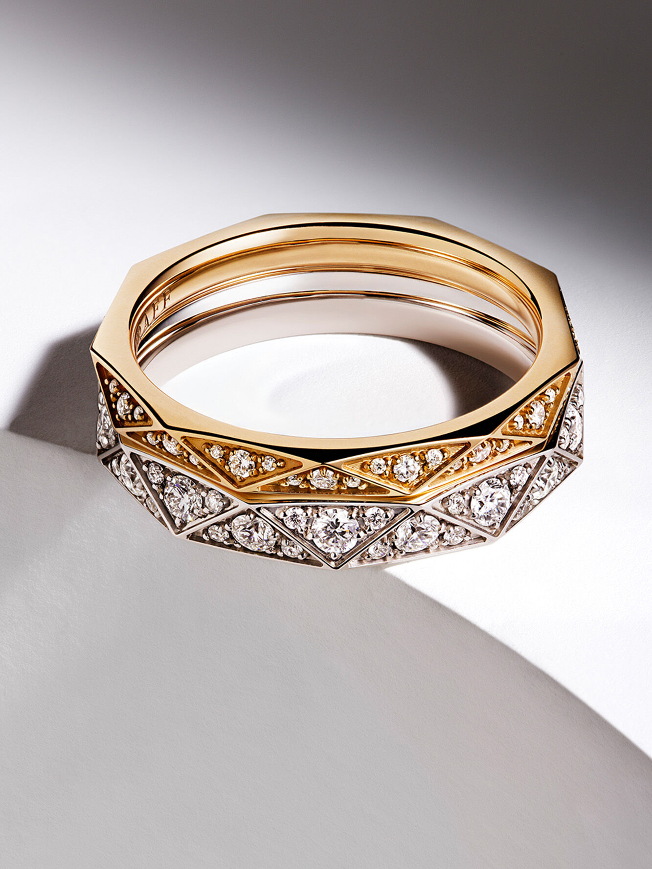 Image shows Graff diamond eternity rings