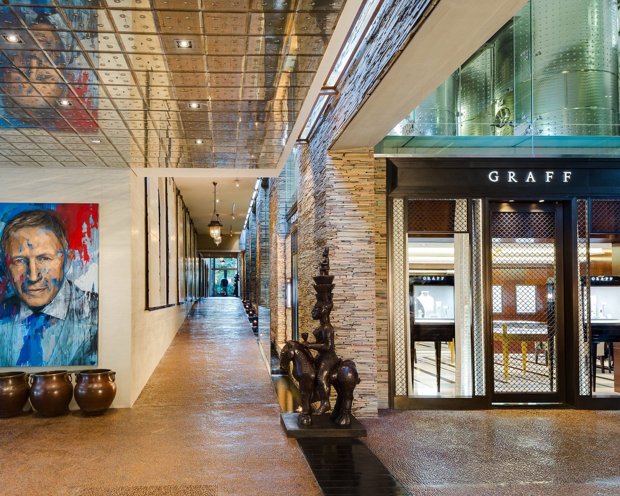 Exterior of the Graff jewellery boutique in the Delaire Graff Estate in South Africa