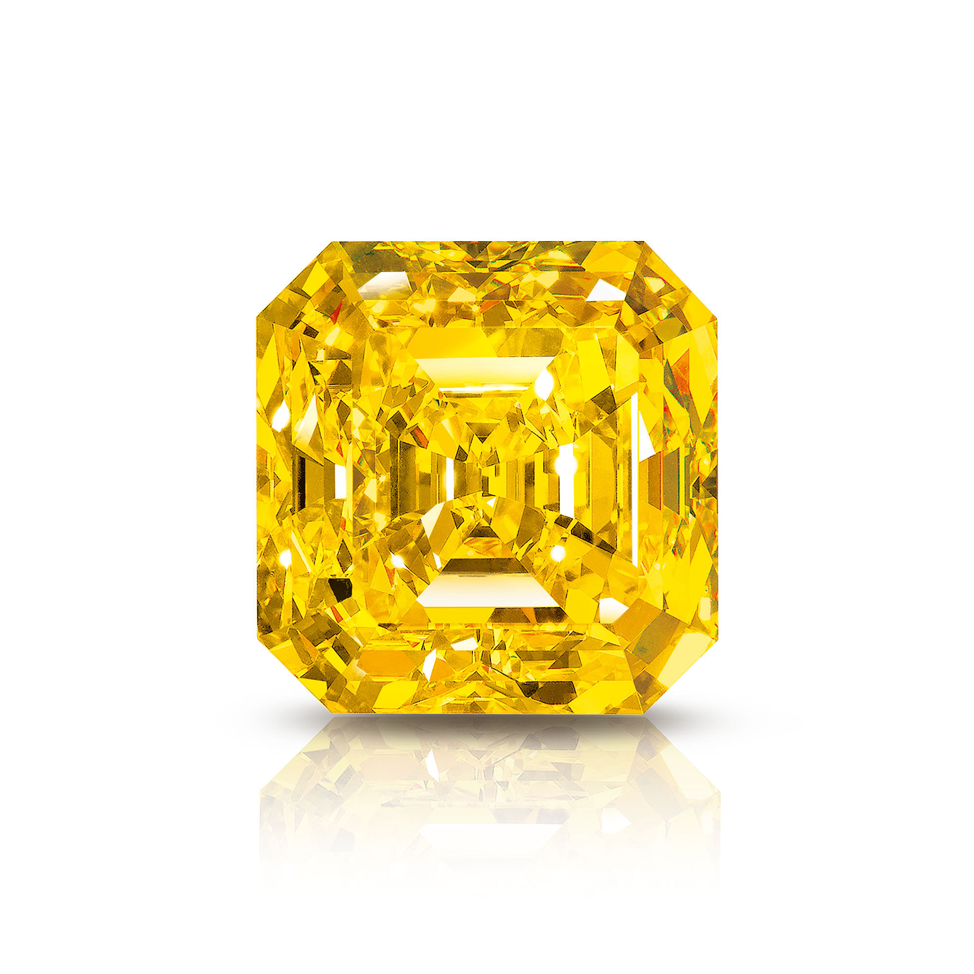 The Graff Delaire Sunrise emerald cut yellow diamond