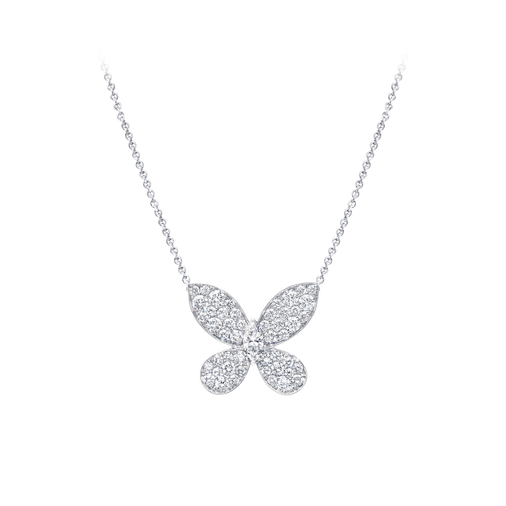 Pavé Butterfly Diamond Pendant