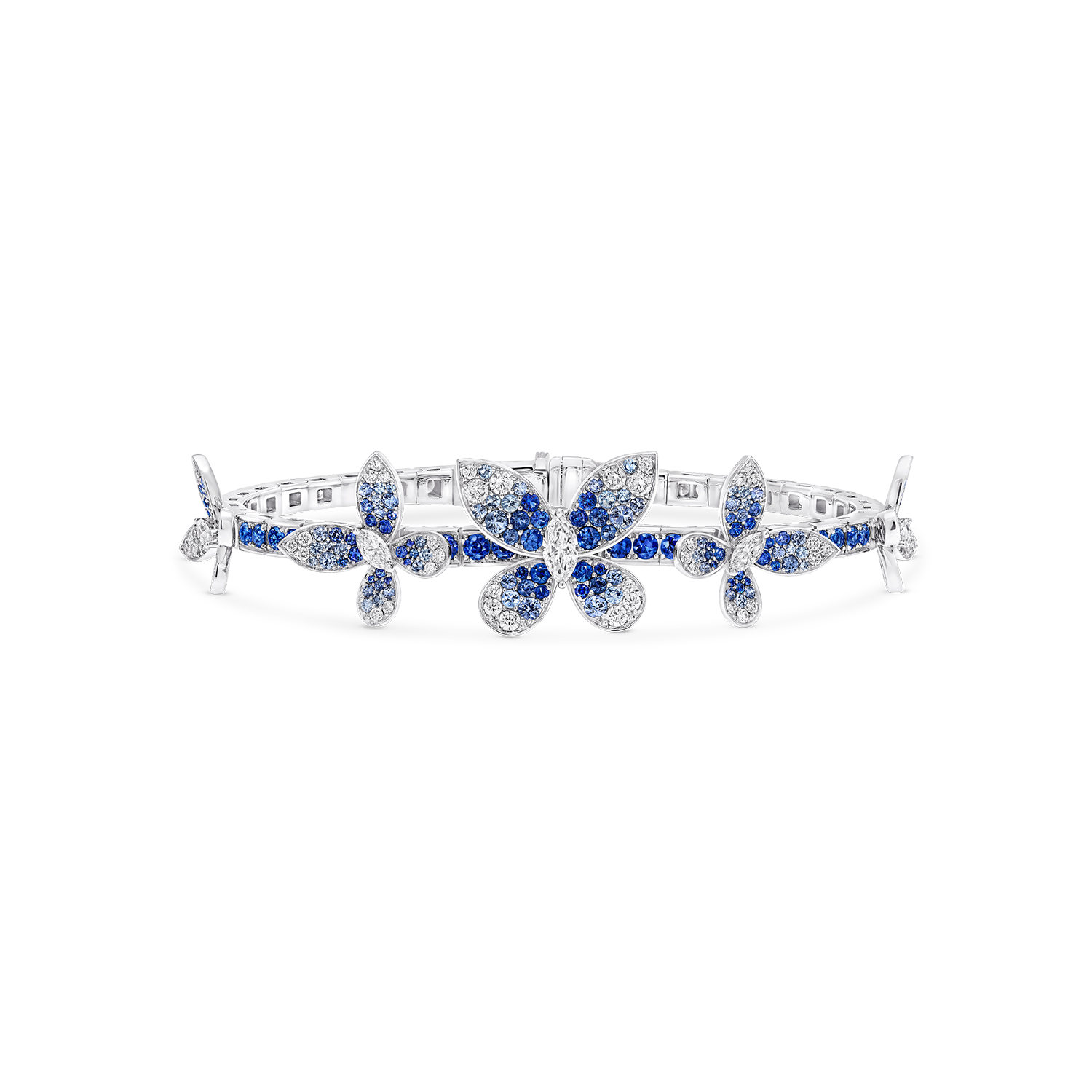 Butterfly Sapphire, Paraiba Tourmaline and Diamond Bracelet
