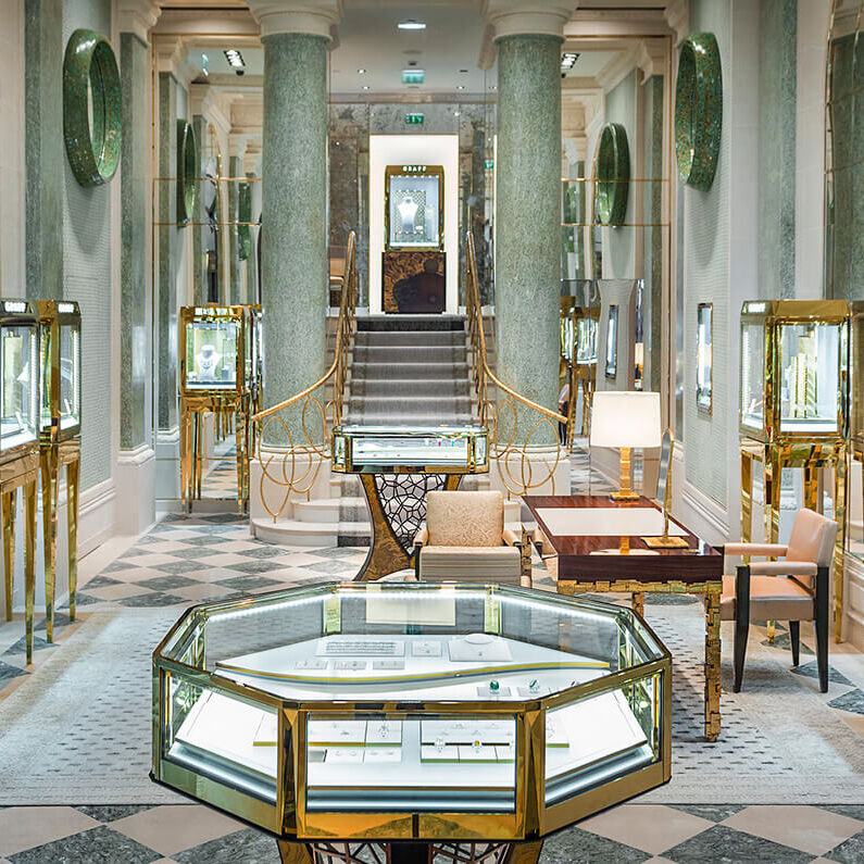 interior of the Graff Paris Place Vendôme jewellery boutique