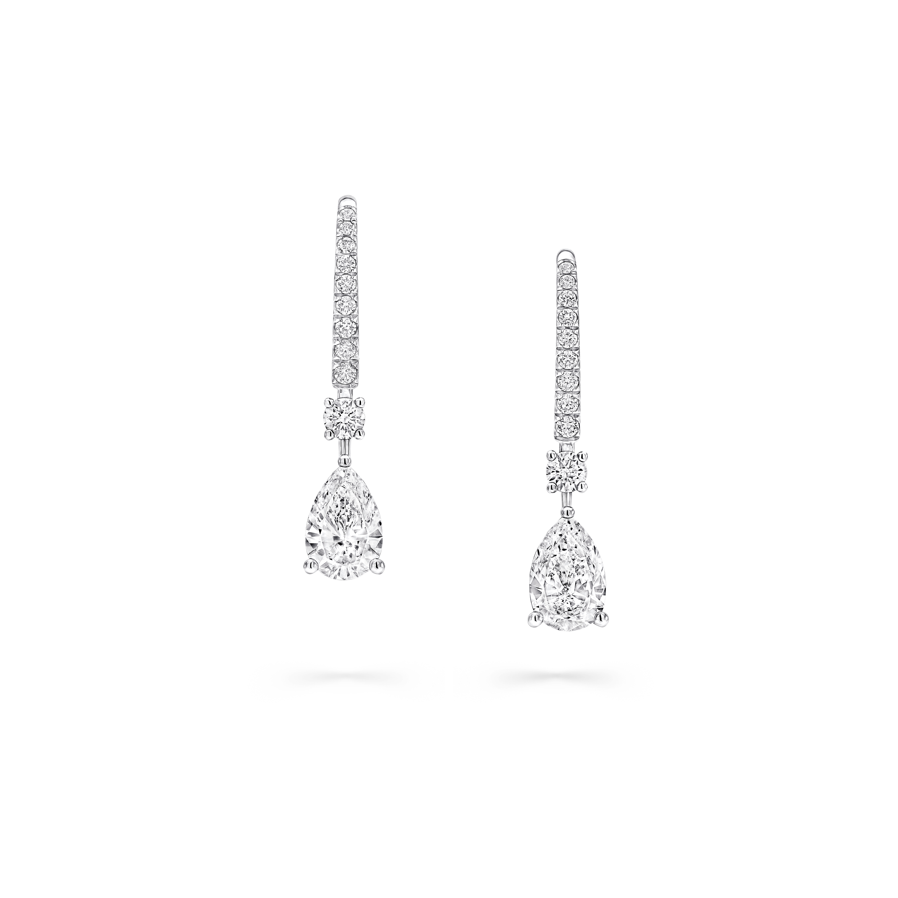 Pear Shape Diamond Solitaire Earrings