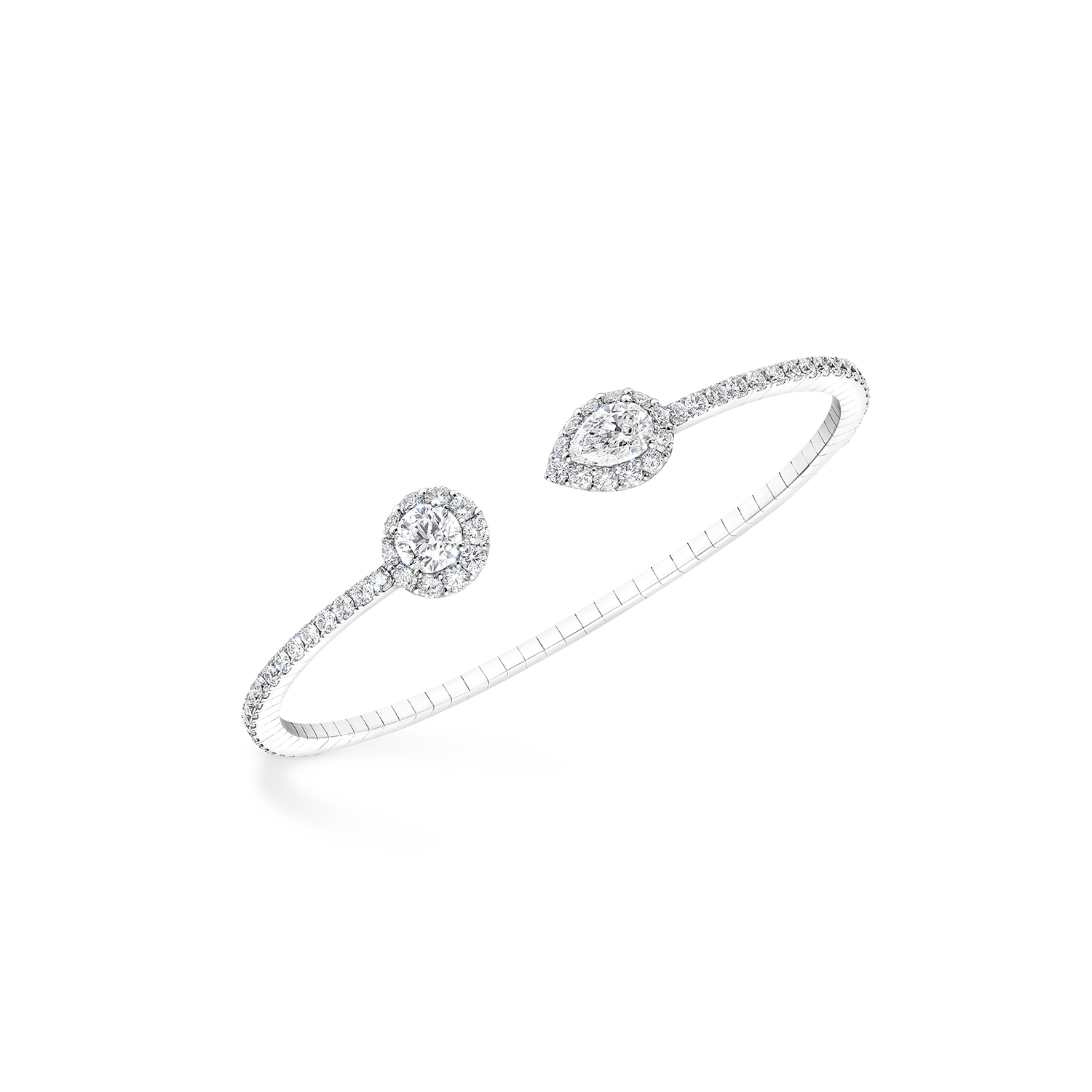 Icon Round and Pear Shape Open Diamond Bangle