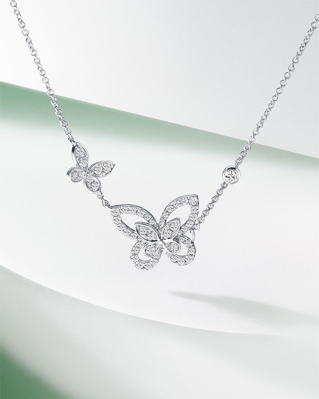 Image of Graff Butterfly Silhouette Diamond Necklace 