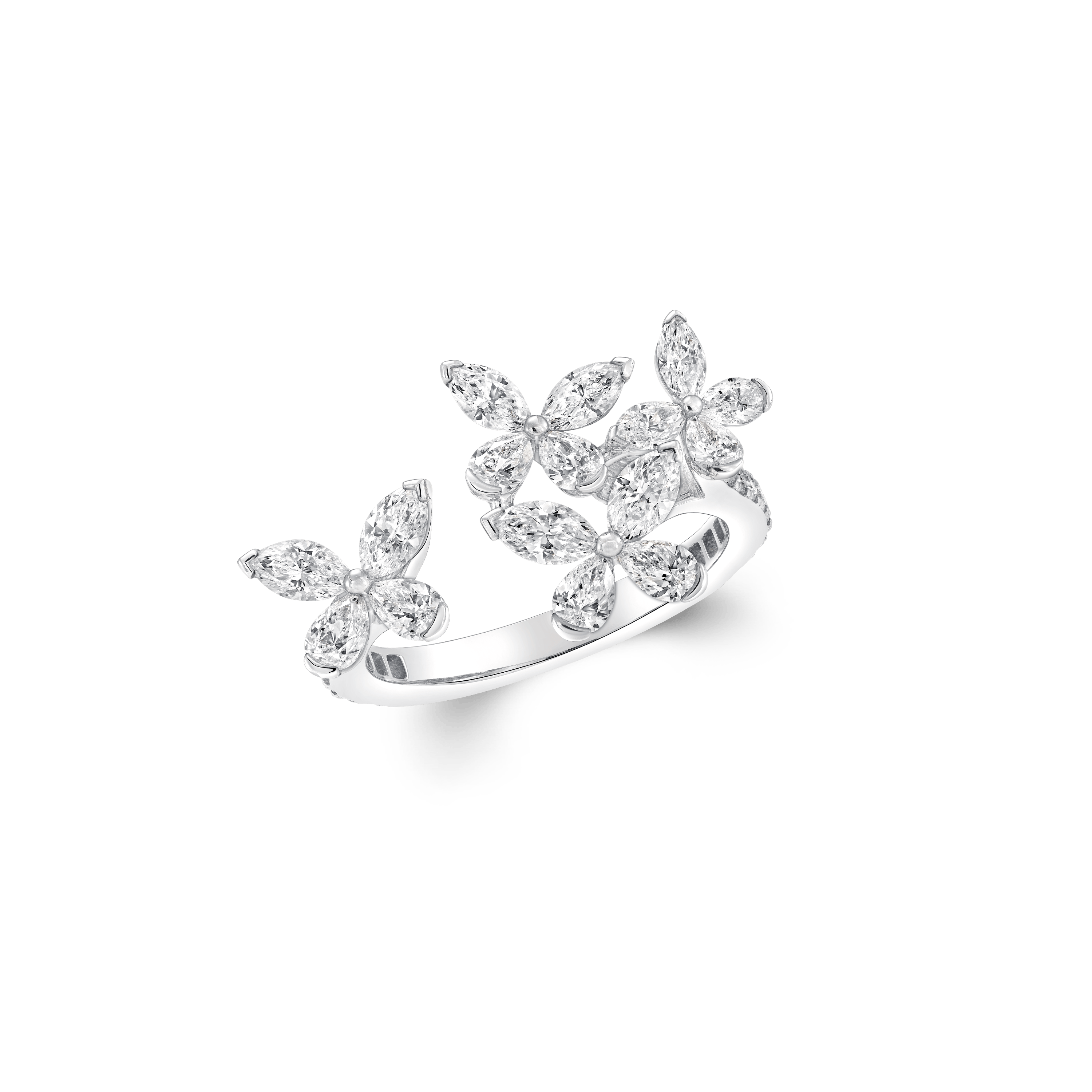 Classic Butterfly Round Diamond Ring