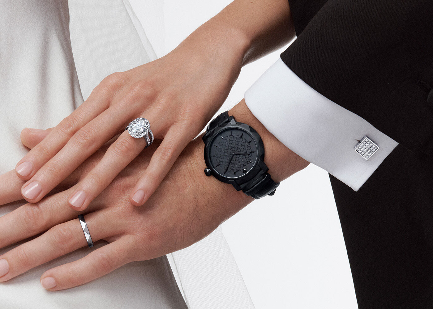 Models wear a collection of Graff's jewellery