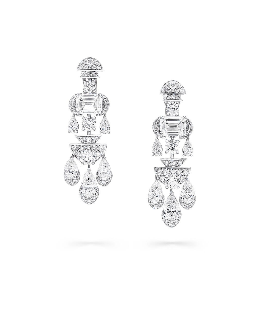 Graff white diamond high jewellery earrings