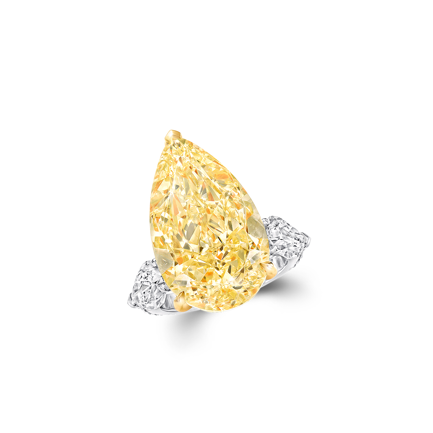 Image shows Graff Yellow and White Diamond High Jewellery ring
