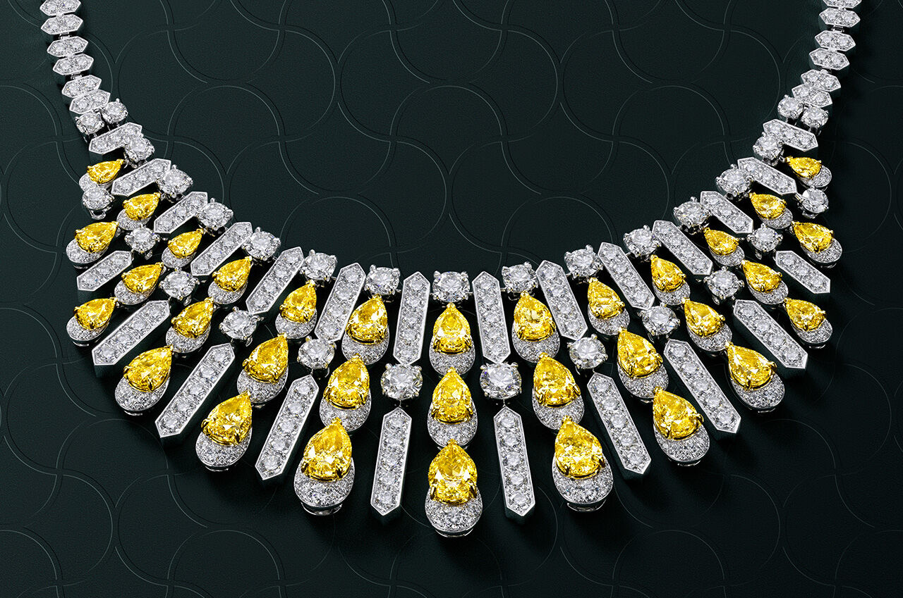 Image shows Graff Yellow Diamond High Jewellery Necklace