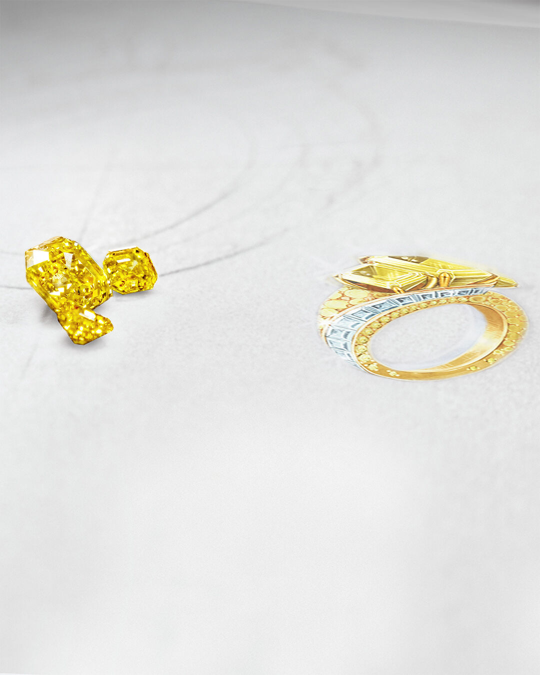 Image shows making of Graff White Diamond High Jewellery bangle