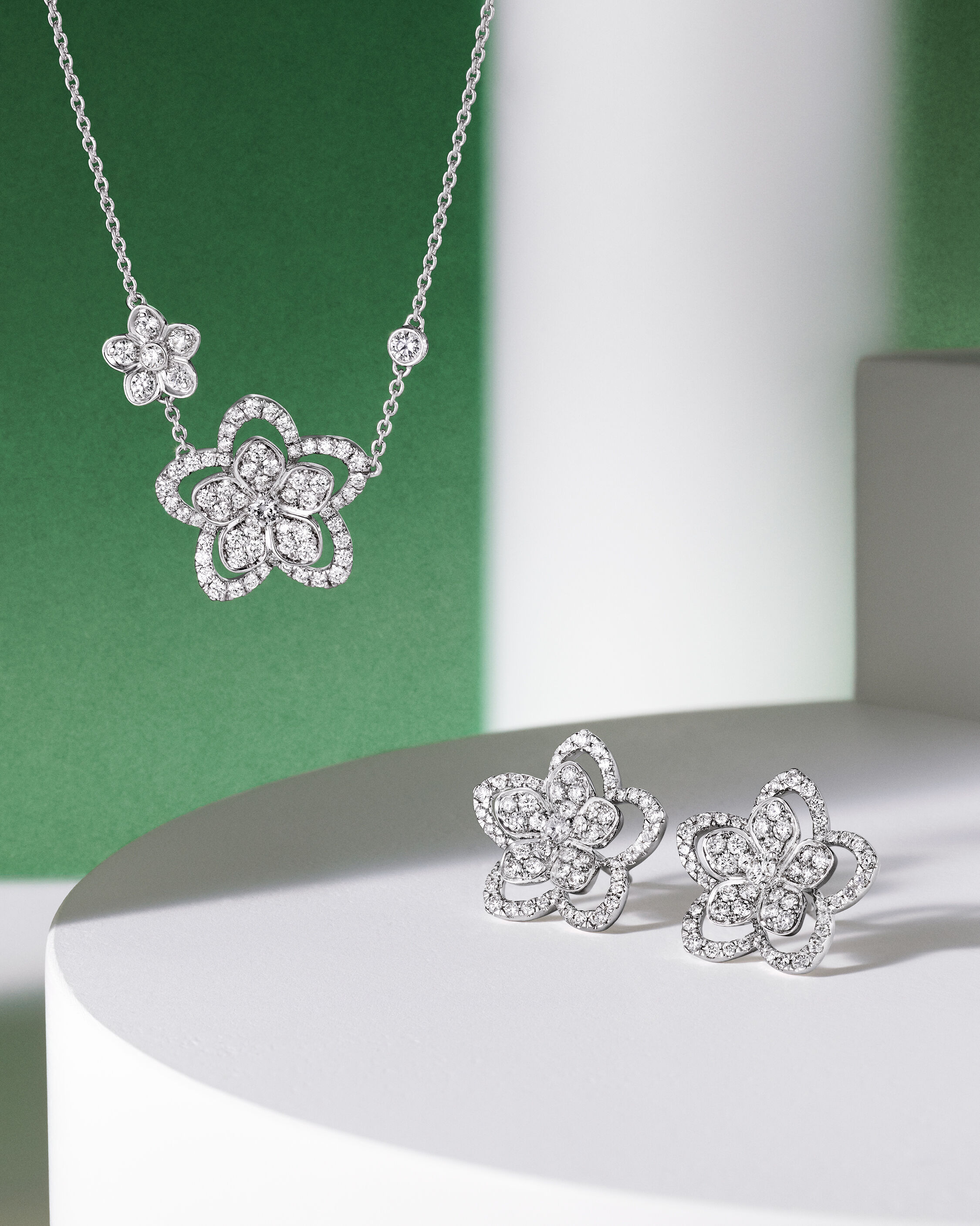 Image shows Graff Butterfly Necklace and Ring