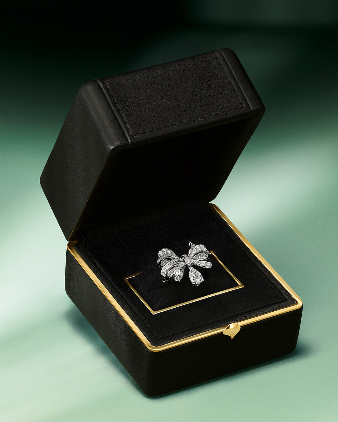 Mother's Day Gifts - image shows Tilda's Bow diamond ring in Graff ring box