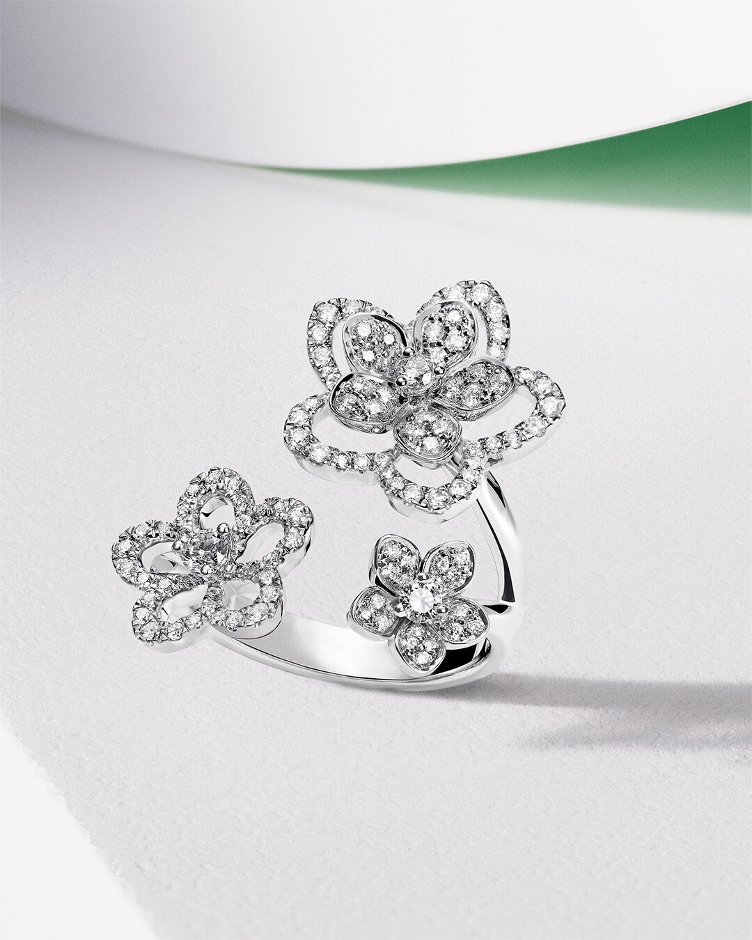 Image of Graff Diamond Triple Wild Flower Ring 