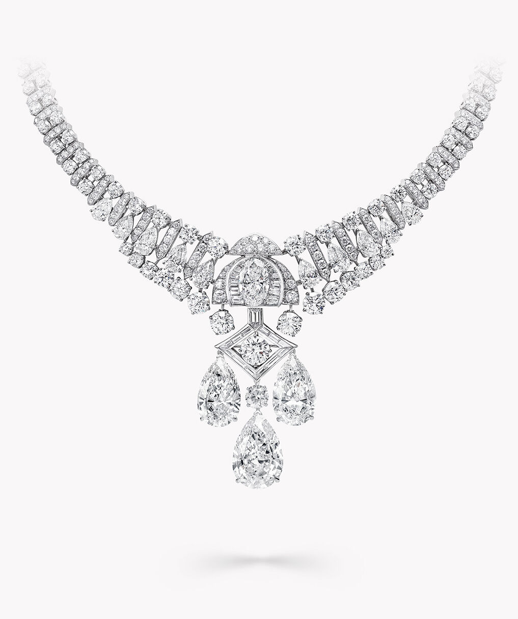 white diamond high jewellery necklace