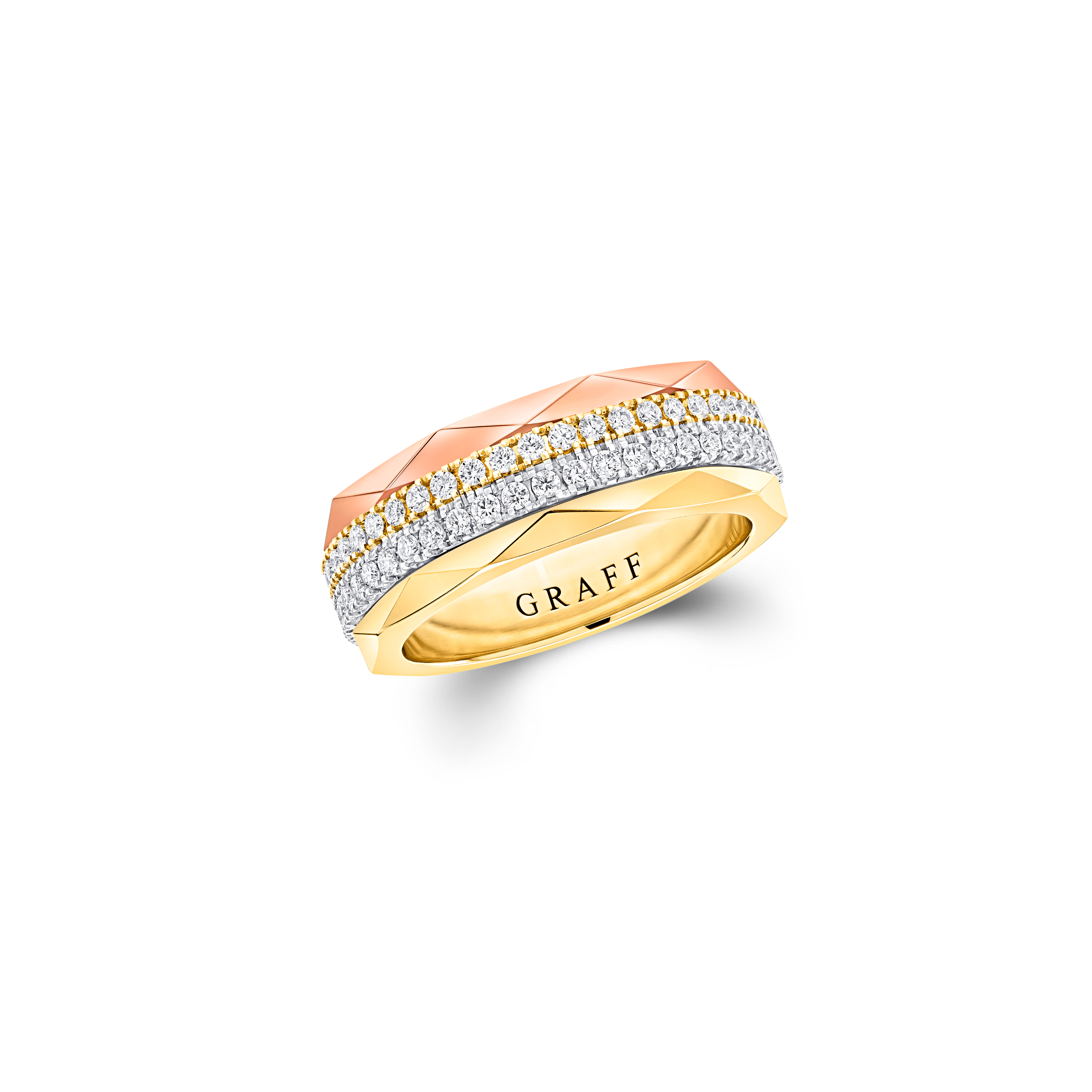 Laurence Graff Signature Four-Row Layered Diamond Ring