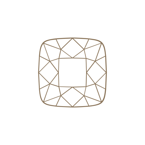 Illustration of a cushion diamond cut