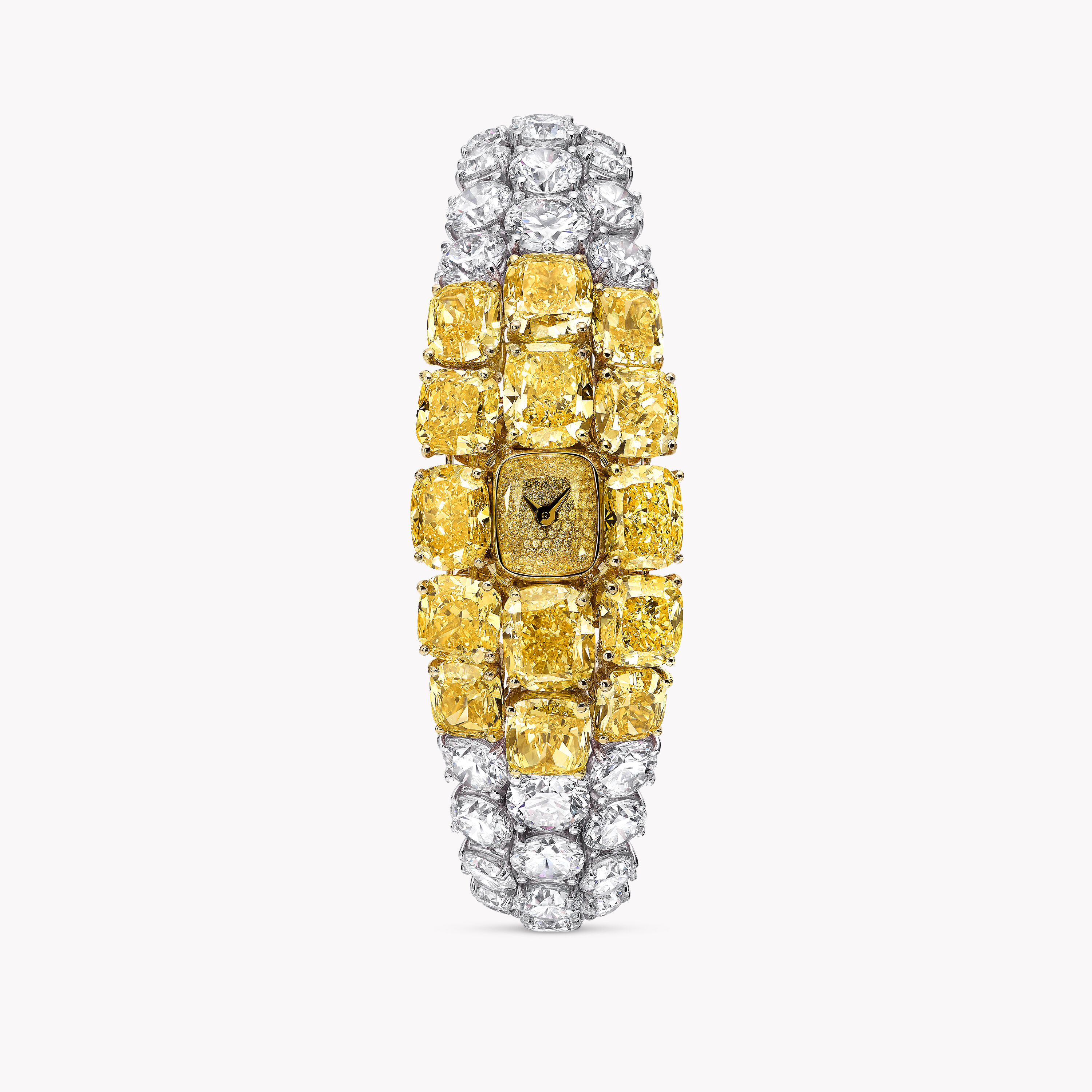 A Graff yellow and white diamond unique timepiece for lady
