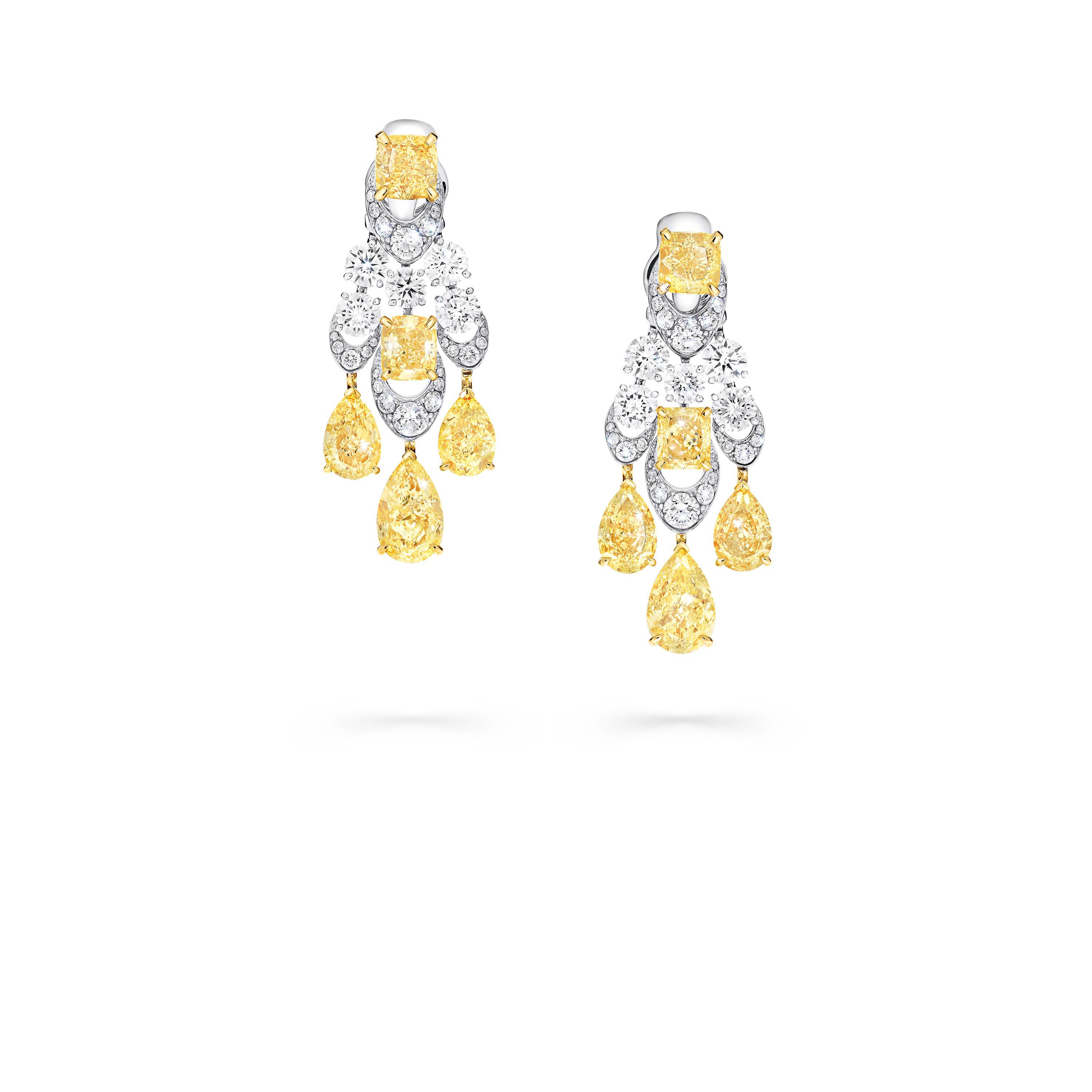 Graff High Jewellery Yellow and White Diamond Earrings