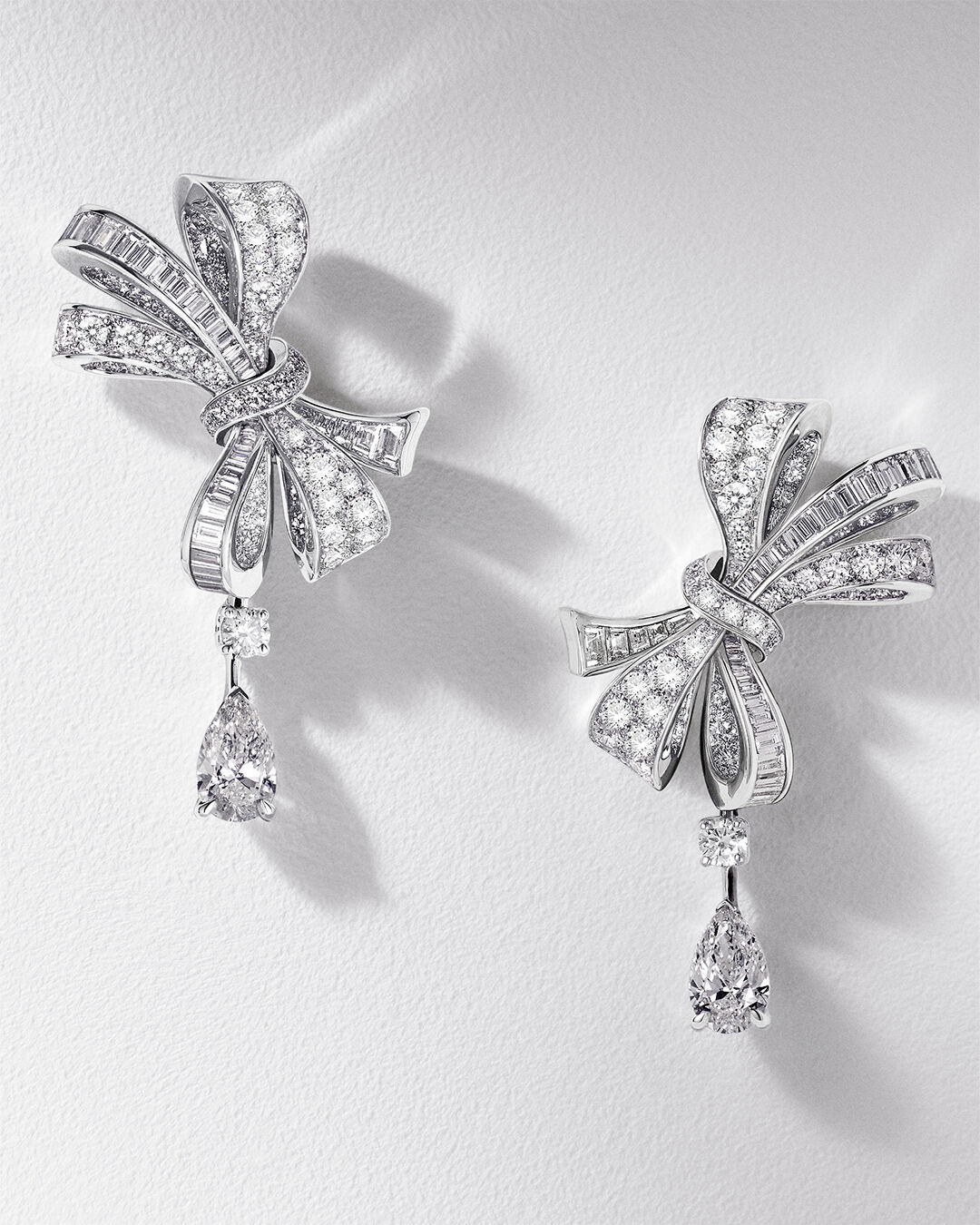 Image of Graff White Diamond Tilda's Bow Drop Earrings