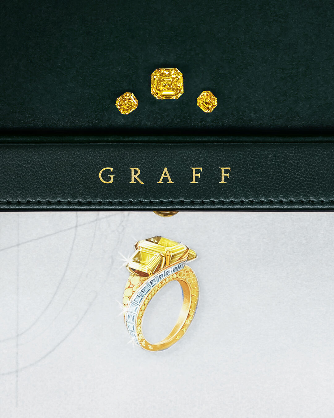 Image shows making of Graff White Diamond High Jewellery bangle