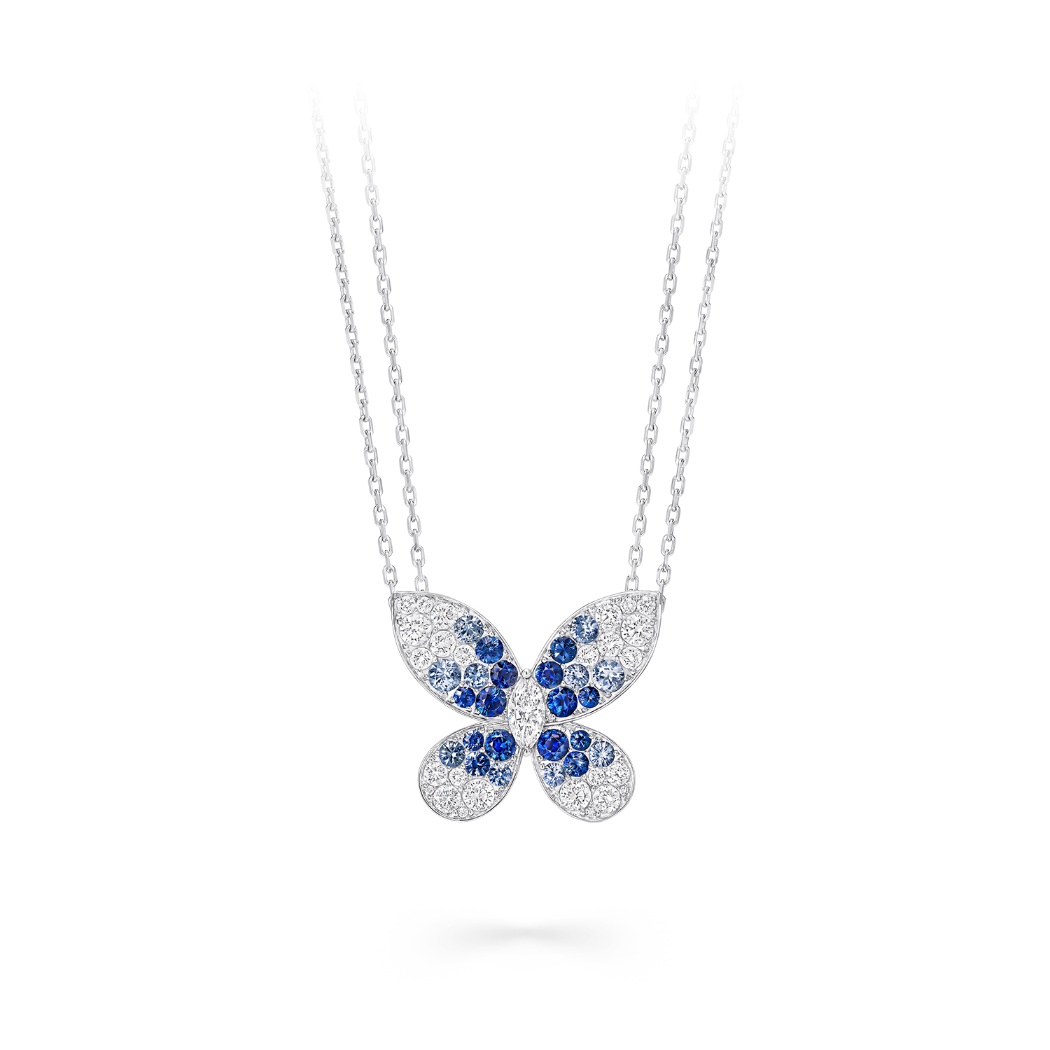 Butterfly Sapphire, Paraiba Tourmaline and Diamond Pendant 
