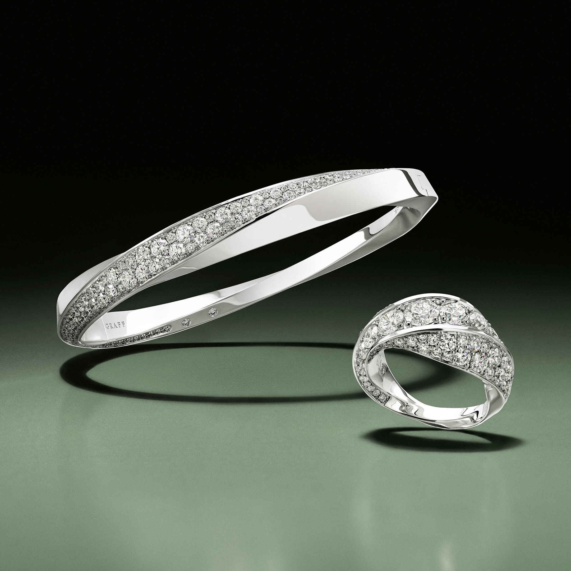 Image shows Graff Butterfly Double Butterfly Silhouette Diamond Pendant