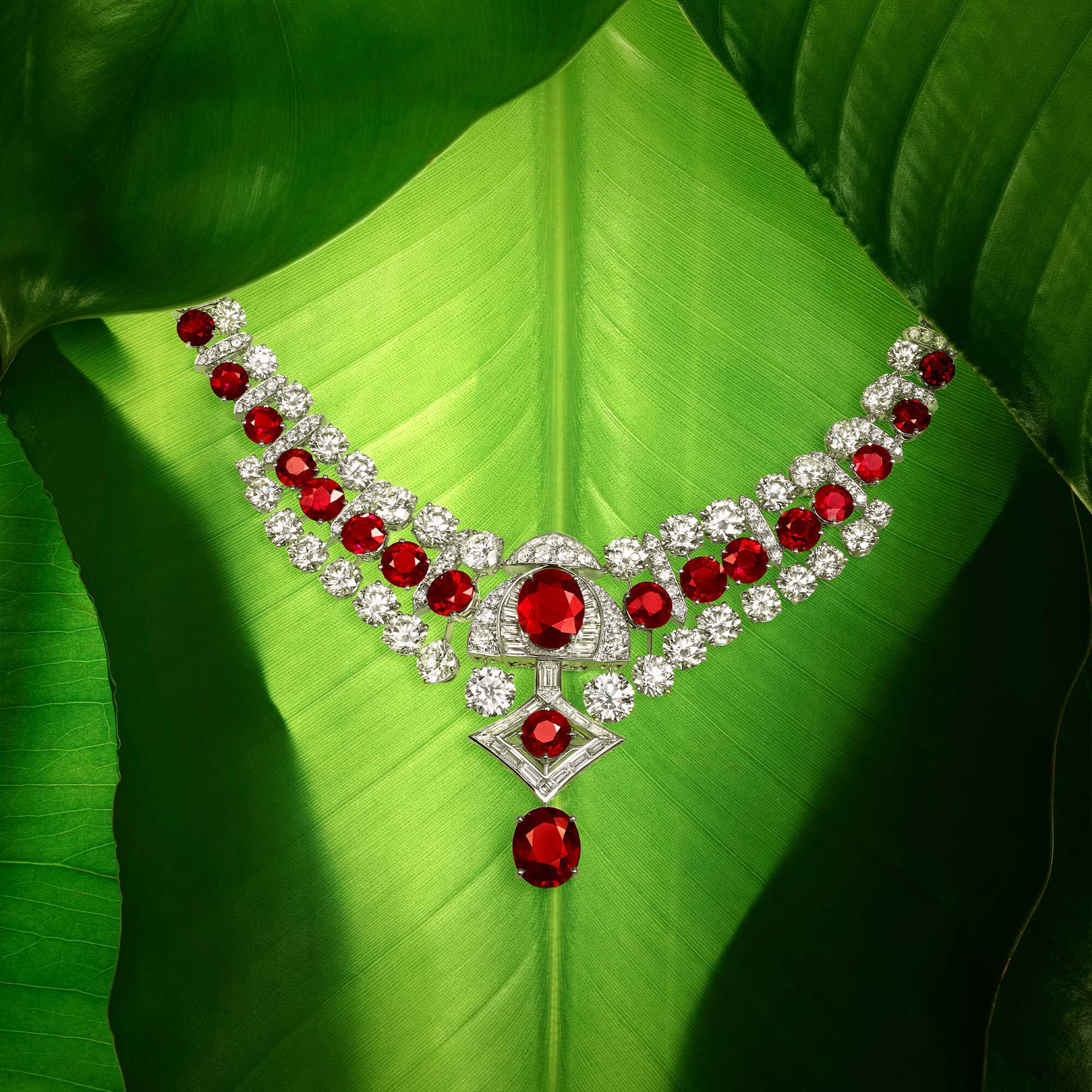 A Graff ruby and white diamond high jewellery bracelet