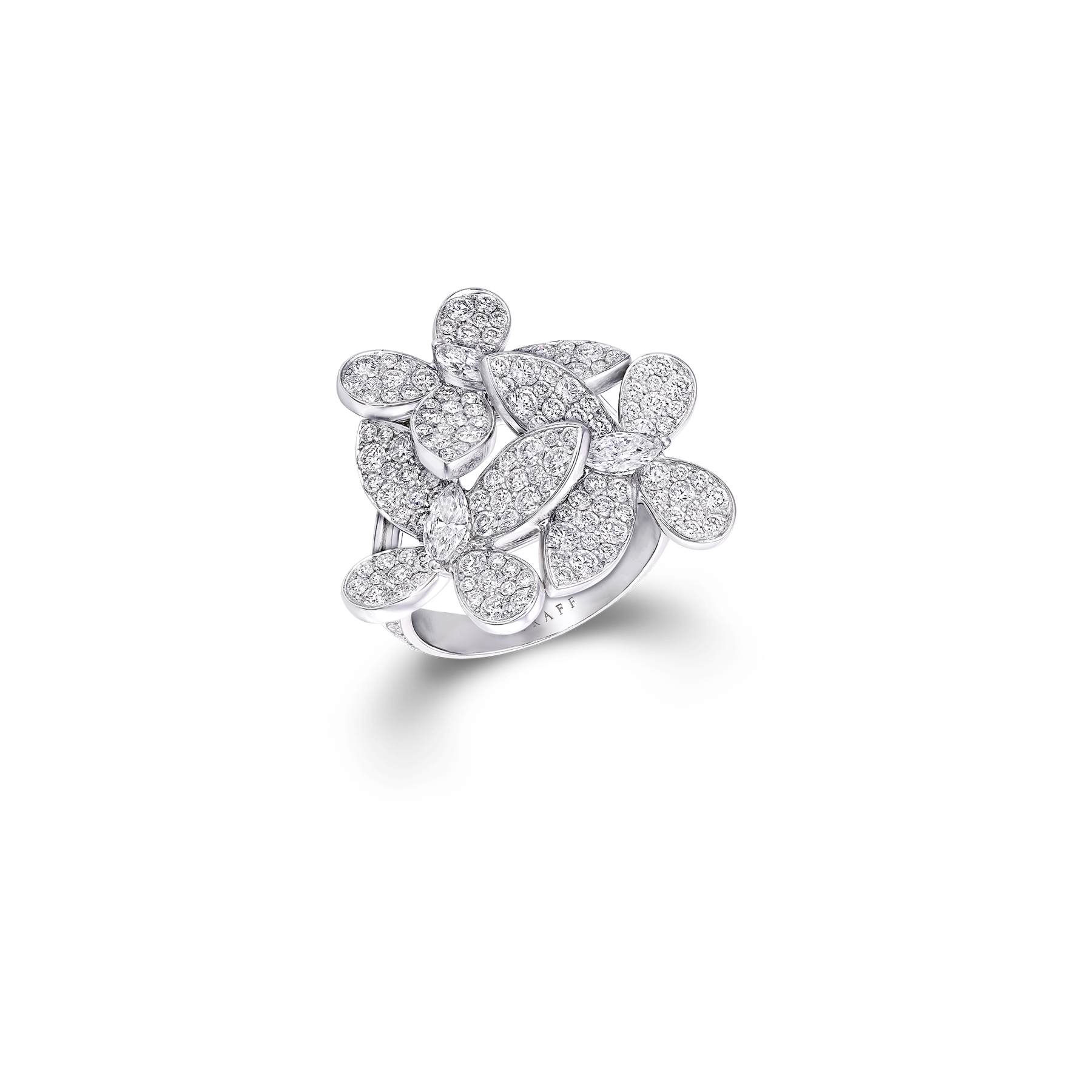 Triple Pavé Butterfly Diamond Small Ring