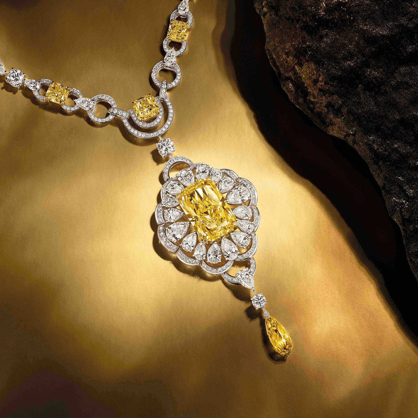 A Graff Yellow and White Diamond High Jewellery Necklace square