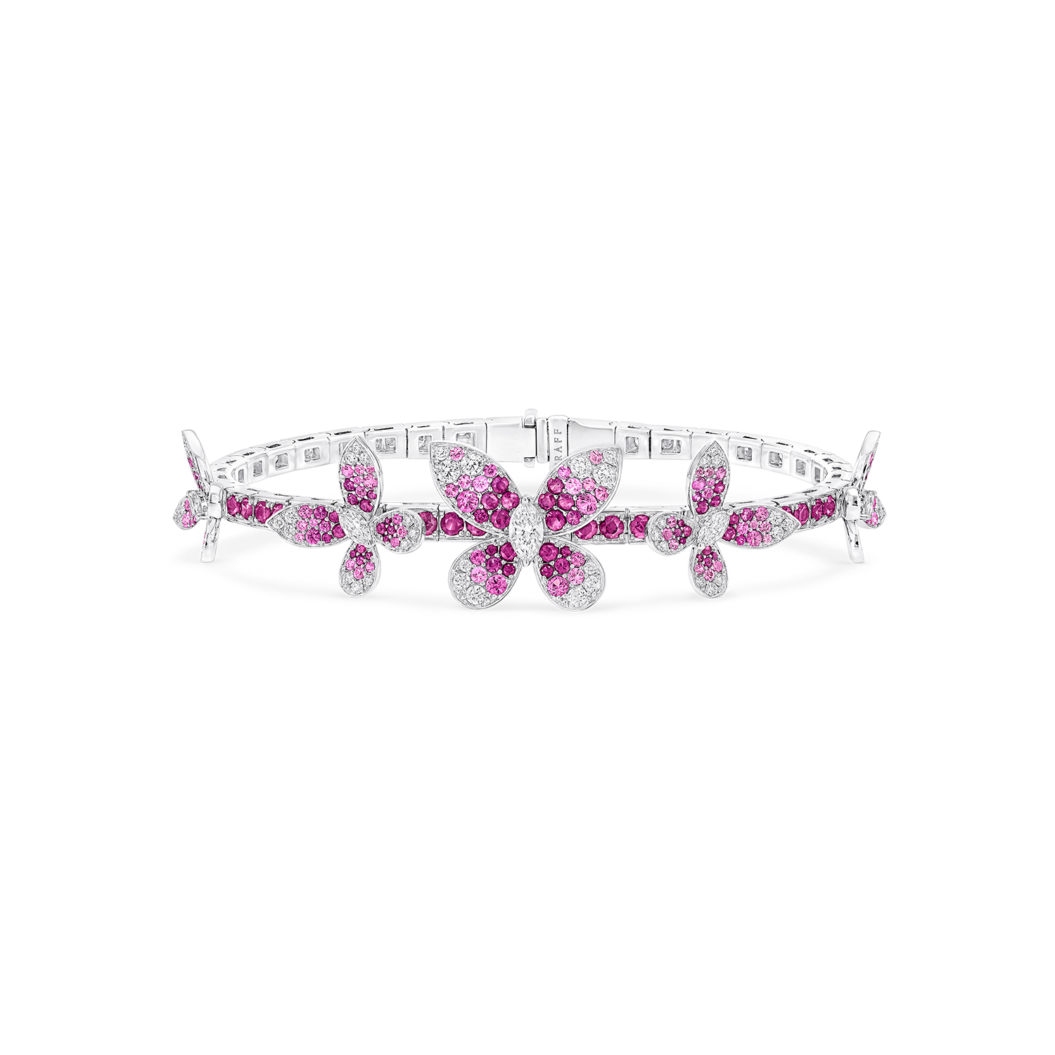 Butterfly Ruby, Pink Sapphire and Diamond Bracelet