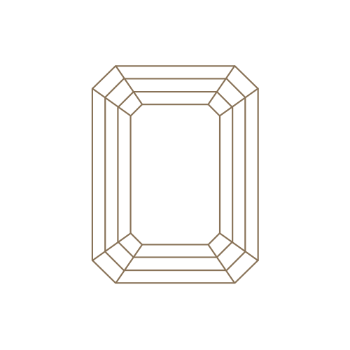 Illustration of an emerald diamond cut