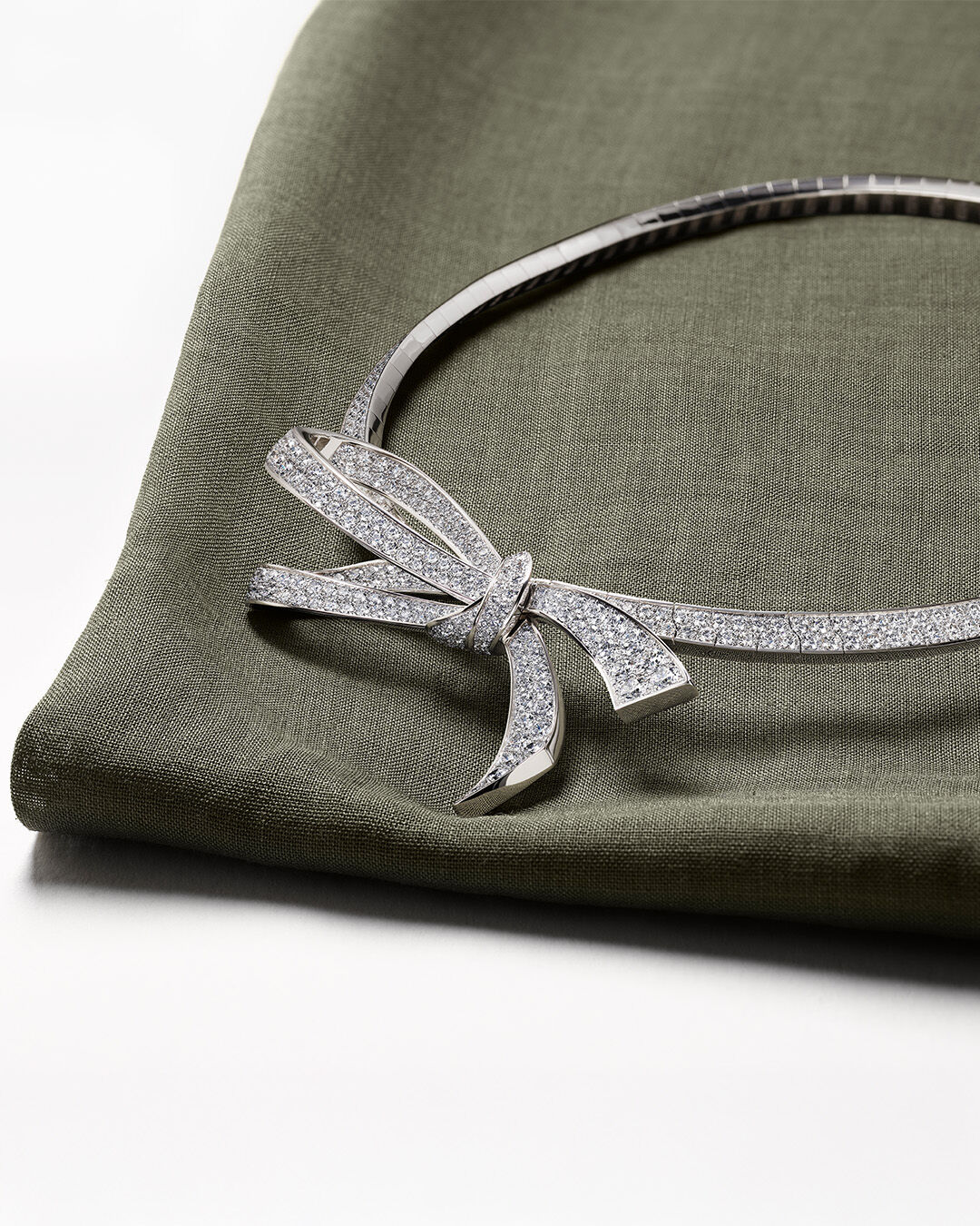 Image shows Graff Tilda's Bow Diamond Necklace