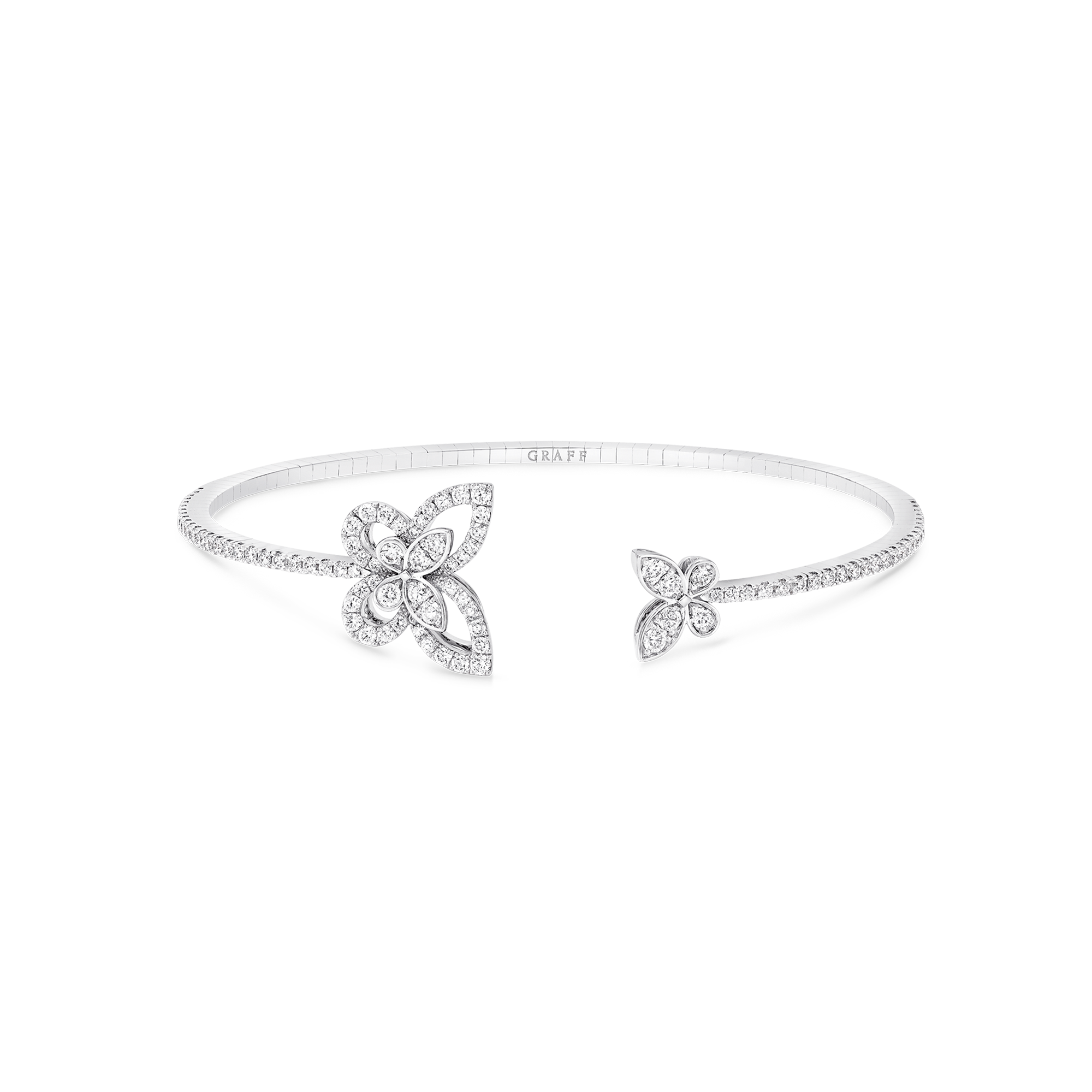 Butterfly Silhouette Open Diamond Bangle