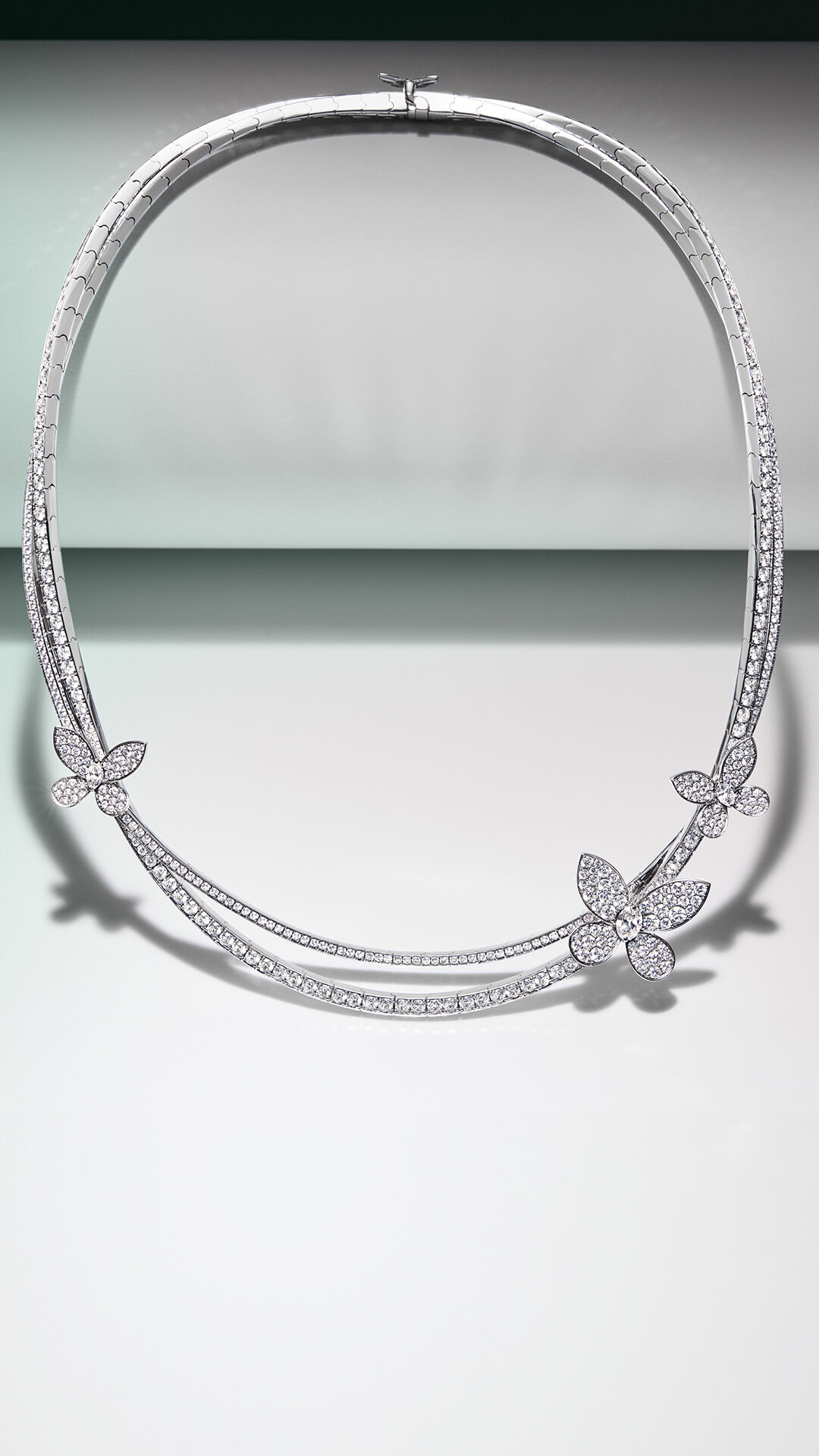 Image shows Graff Butterfly diamond necklace