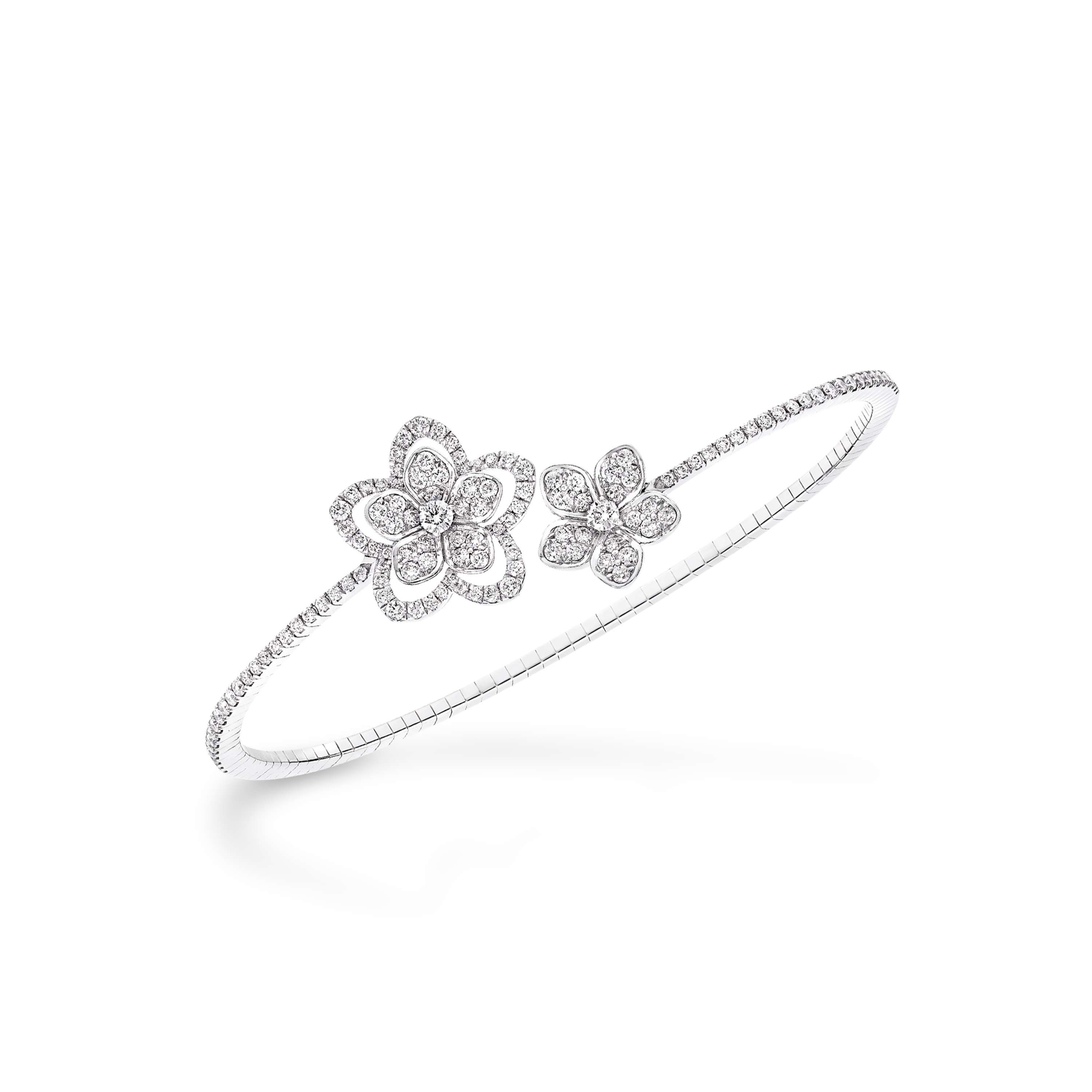 Wild Flower Twist Diamond Bangle