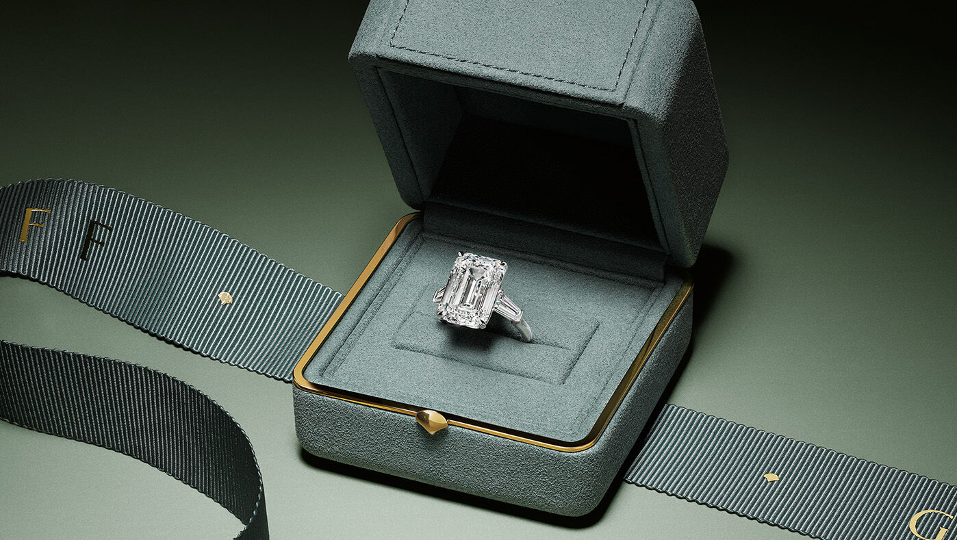 1963 - Image shows craftsman polishing Graff 1963 high jewellery suite in Graff workshop