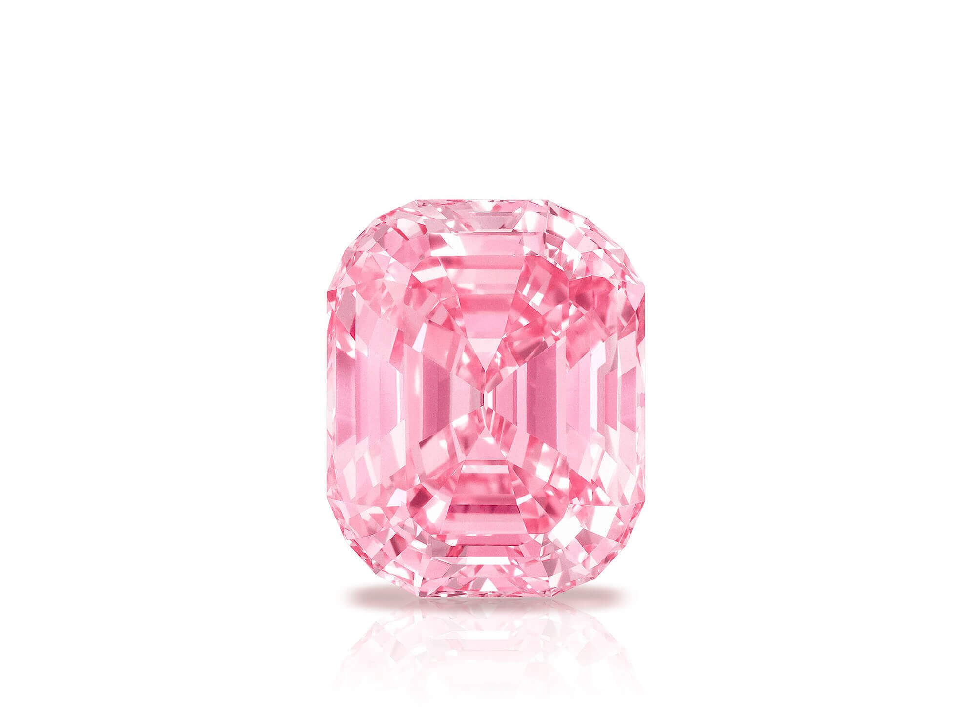The Graff Pink - a 23.88 carats Fancy Vivid Pink Internally Flawless Type IIa diamond