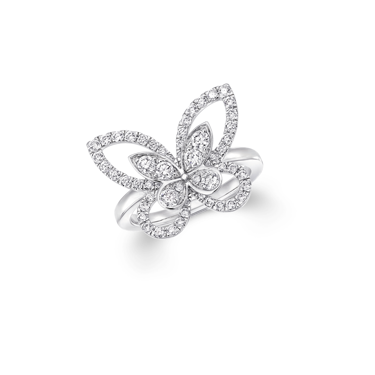 Butterfly Silhouette Diamond Ring