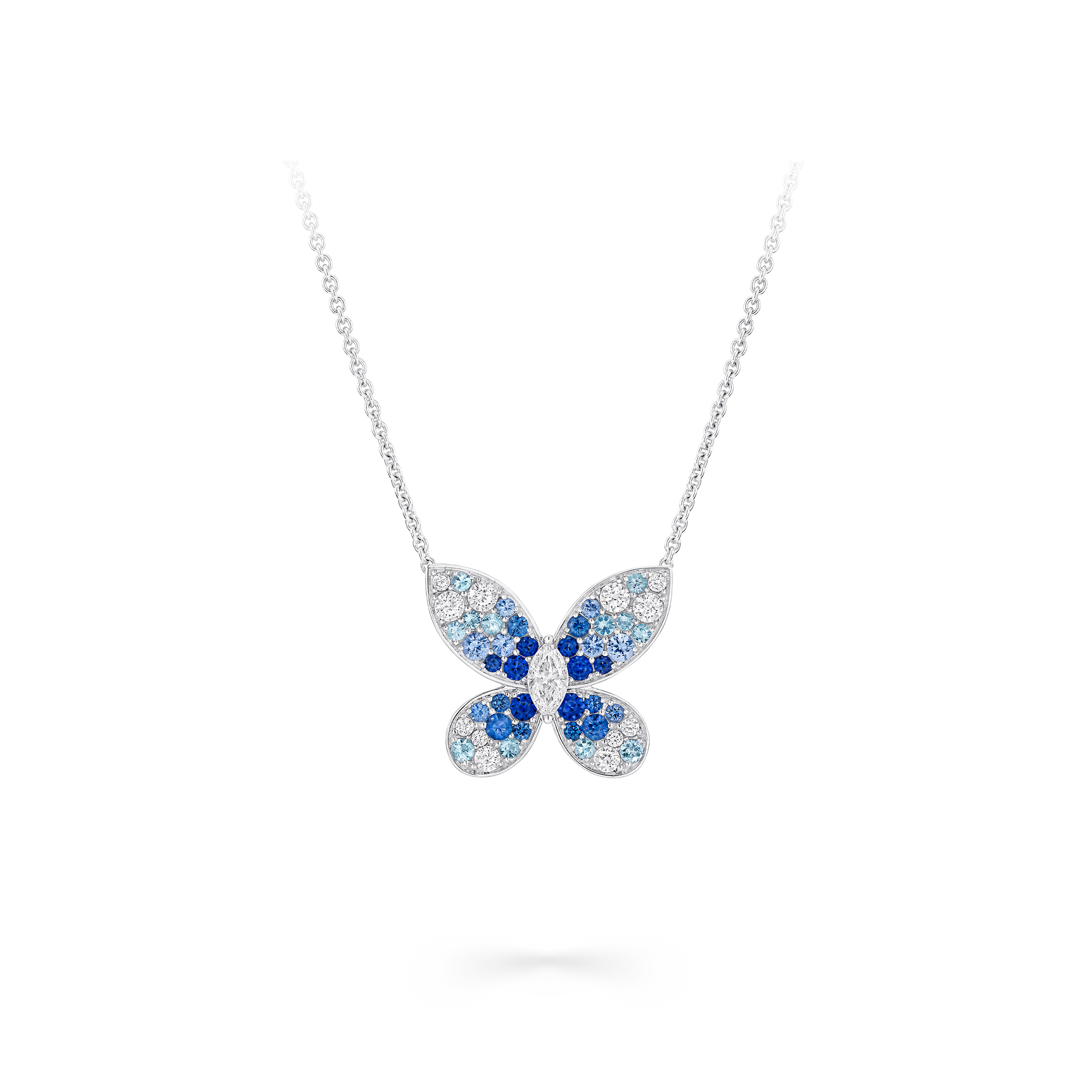 Butterfly Sapphire, Paraiba Tourmaline and Diamond Mini Pendant