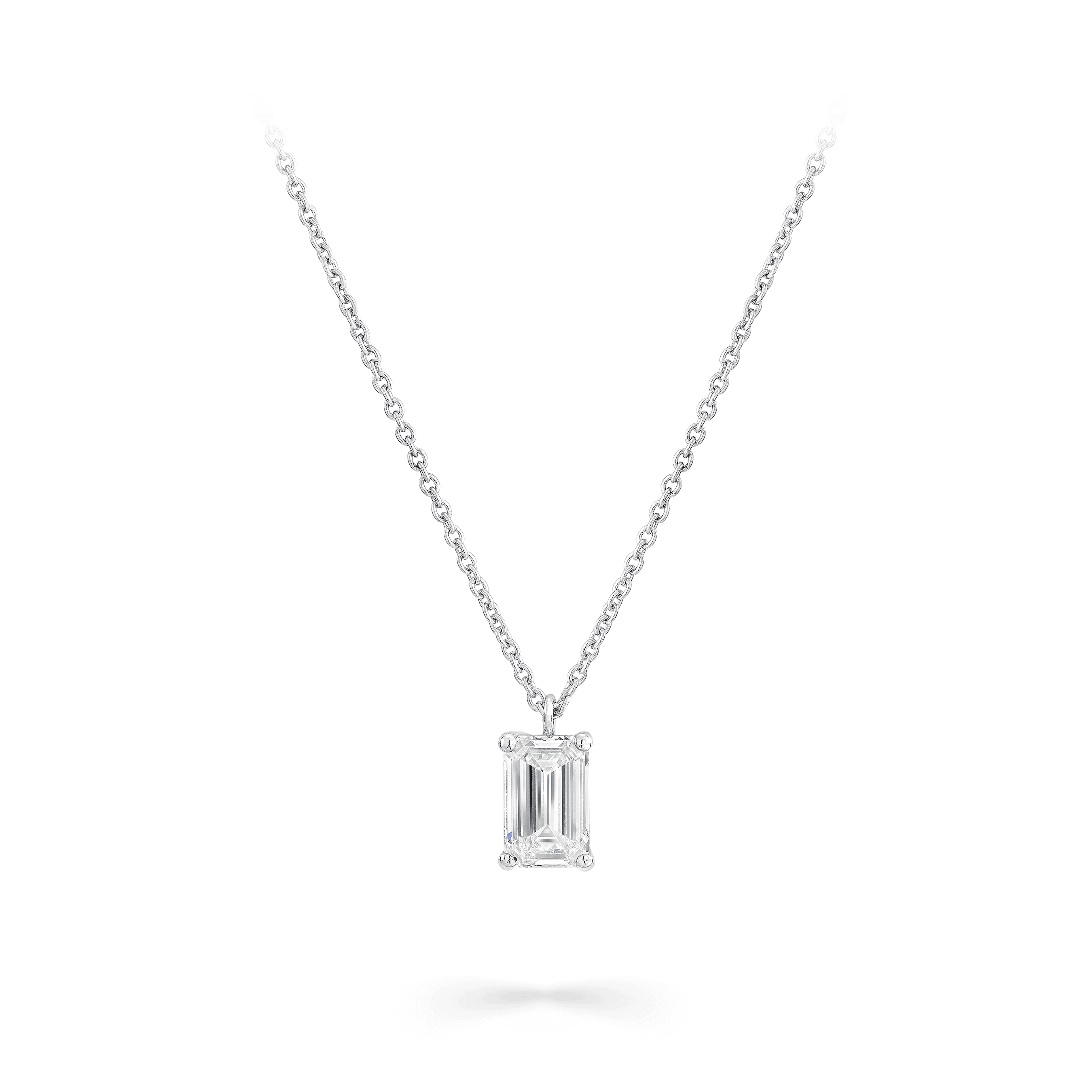 Emerald Cut Diamond Pendant