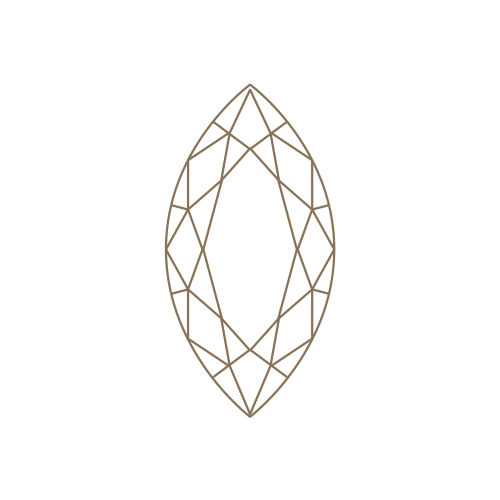 Illustration of a marquise diamond cut