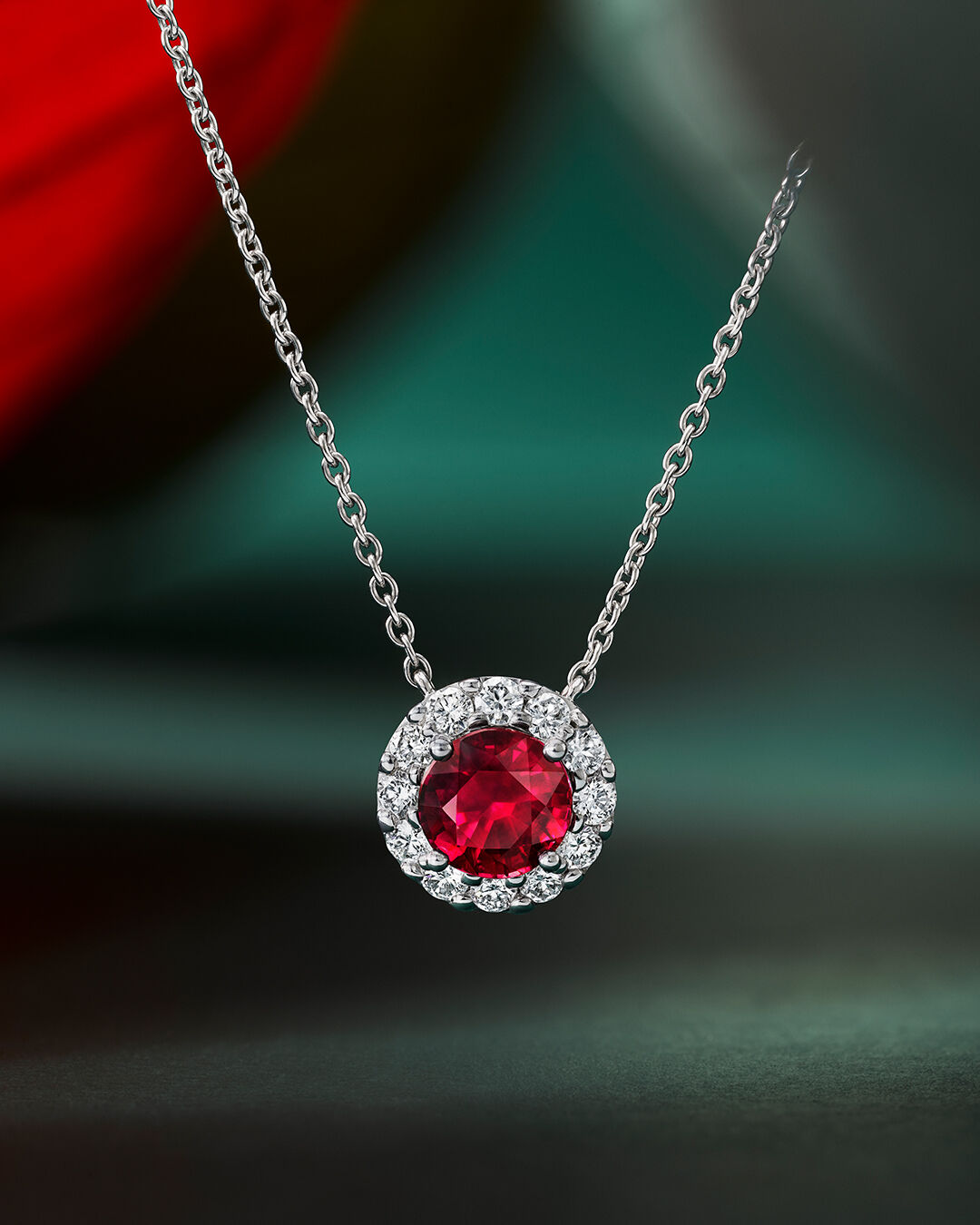 Image shows Graff Icon Round Ruby and Diamond pendant 