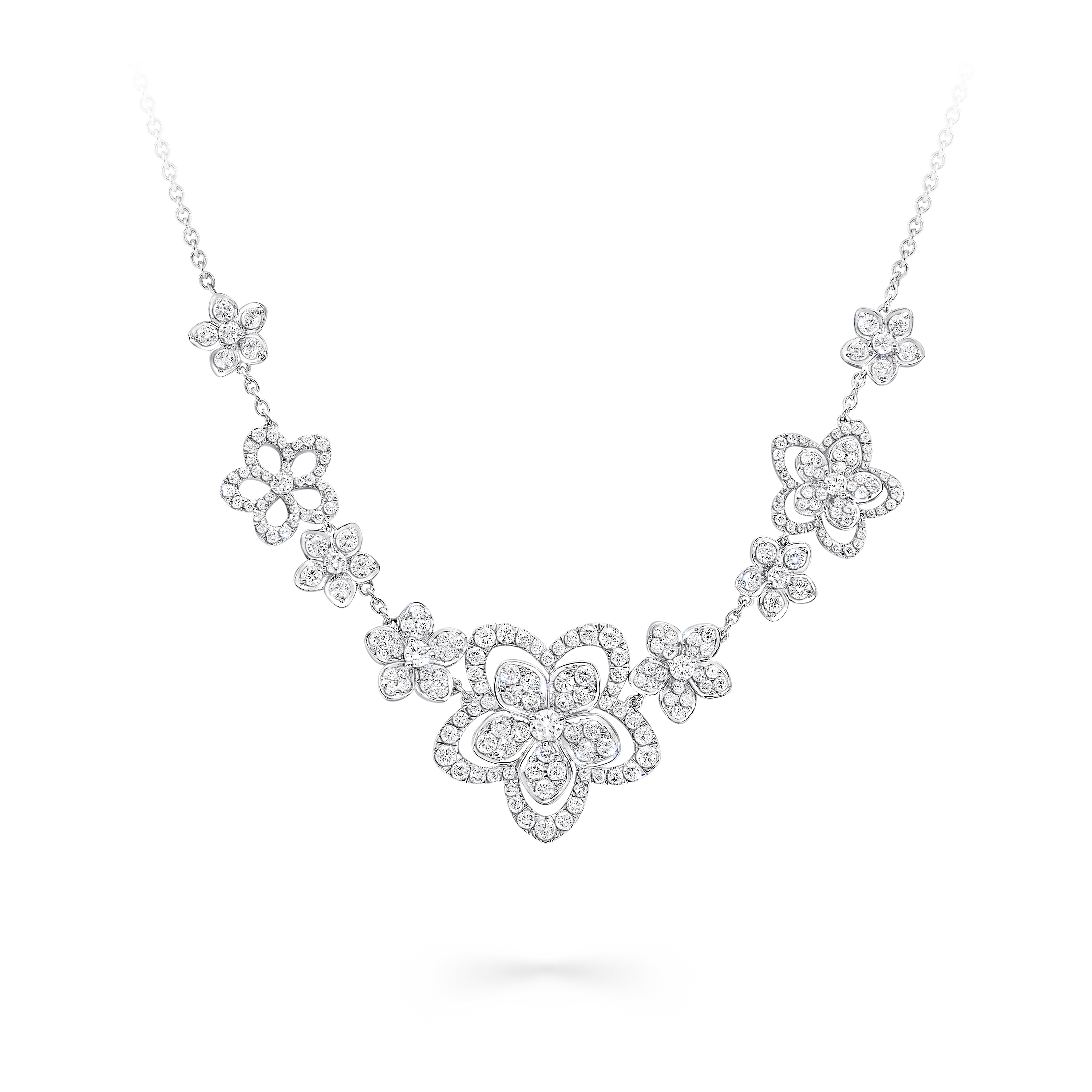 Wild Flower Multi Diamond Necklace
