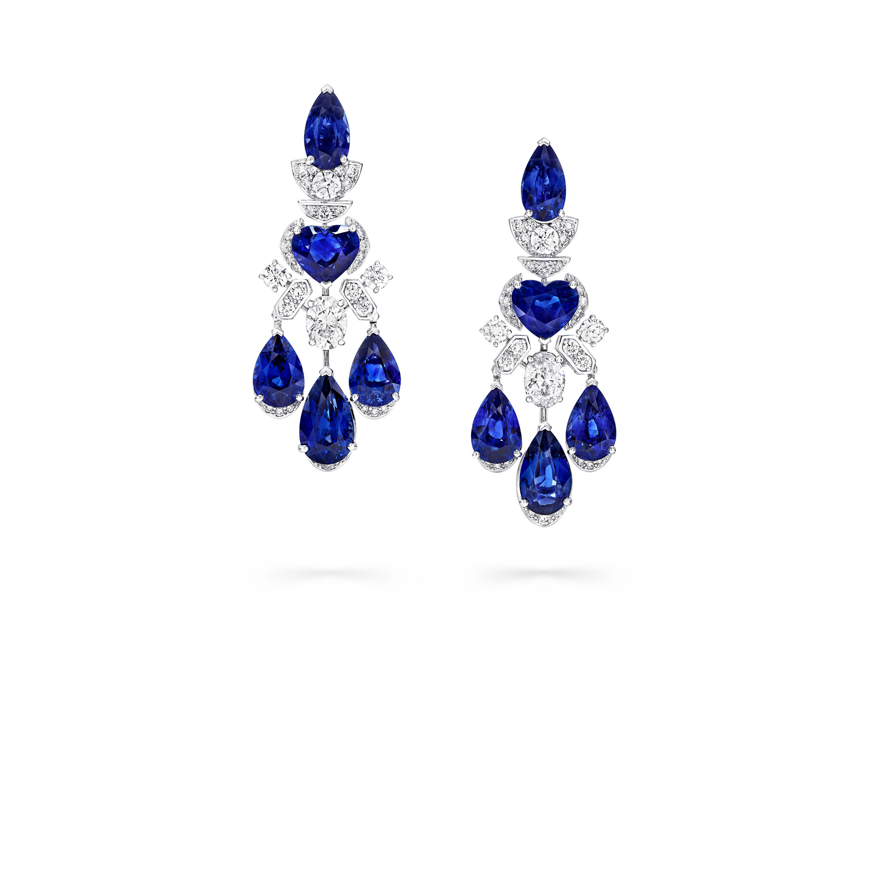 Graff Sapphire and Diamond High Jewellery Earrings 