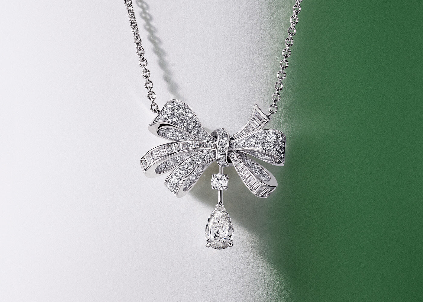 Image shows Graff Tilda's Bow necklace