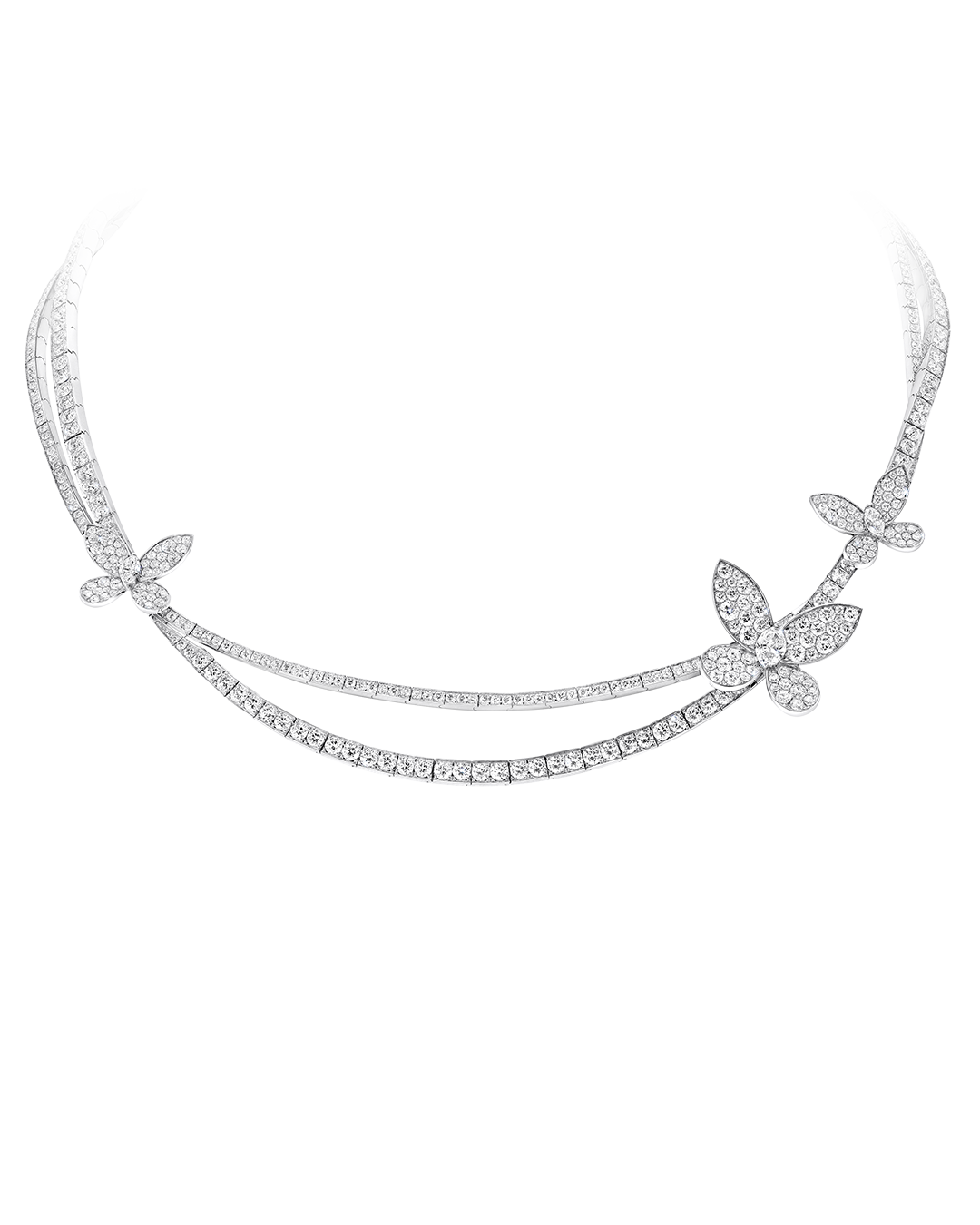 Graff Pavé Butterfly Diamond Necklace