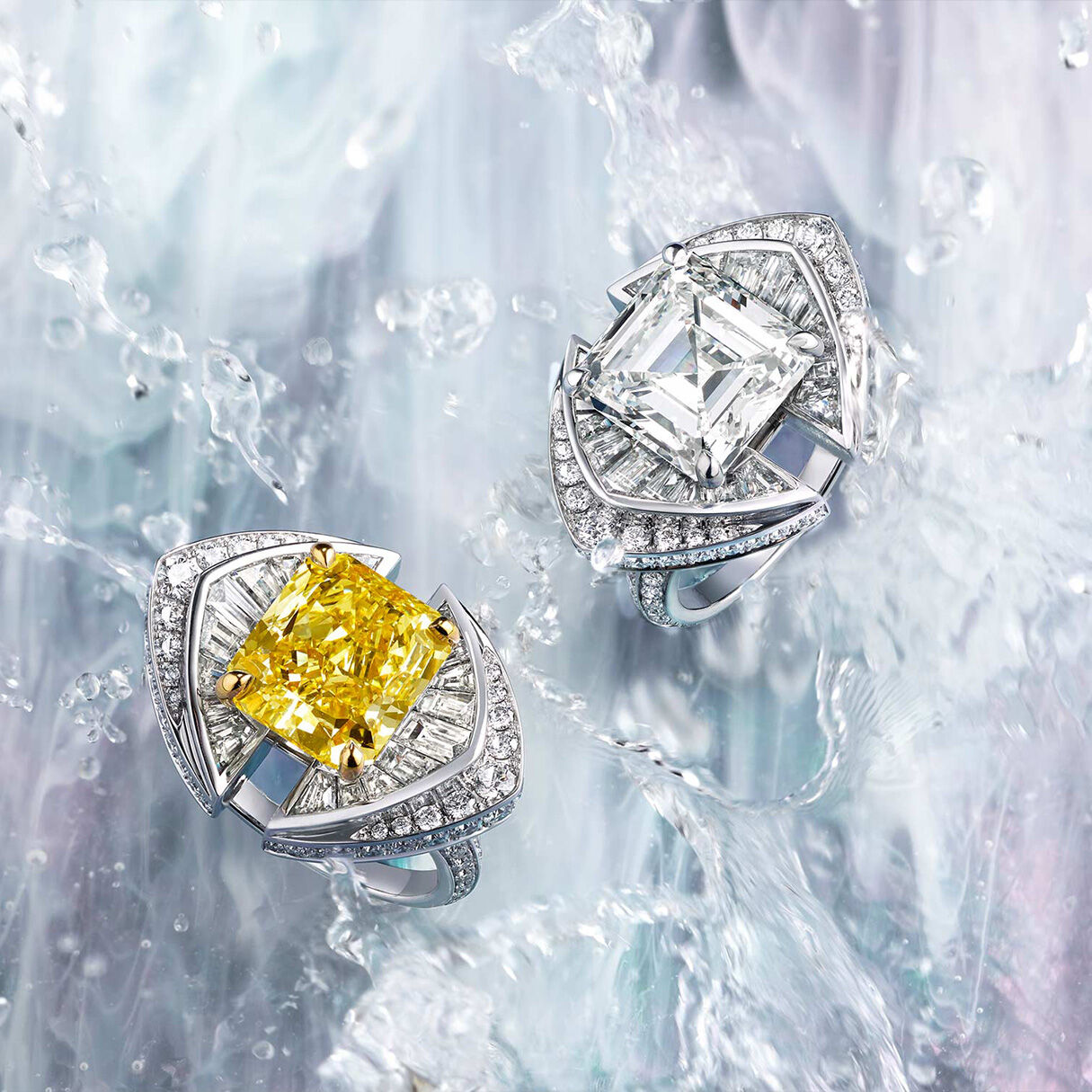 Image of Graff High Jewellery Yellow and Diamond Rings